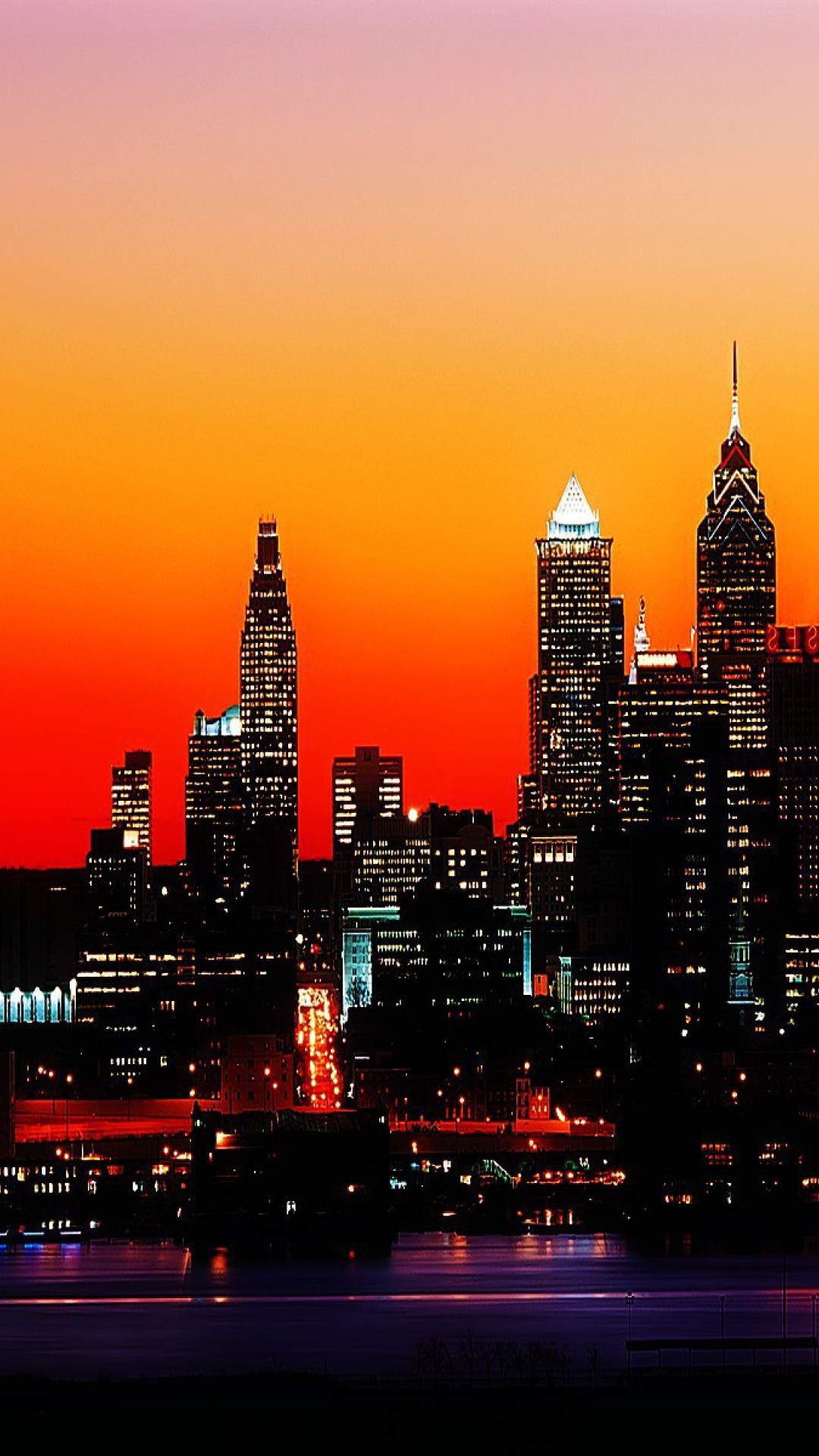 1080x1920 Philadelphia Skyline Wallpaper wallpaper.
