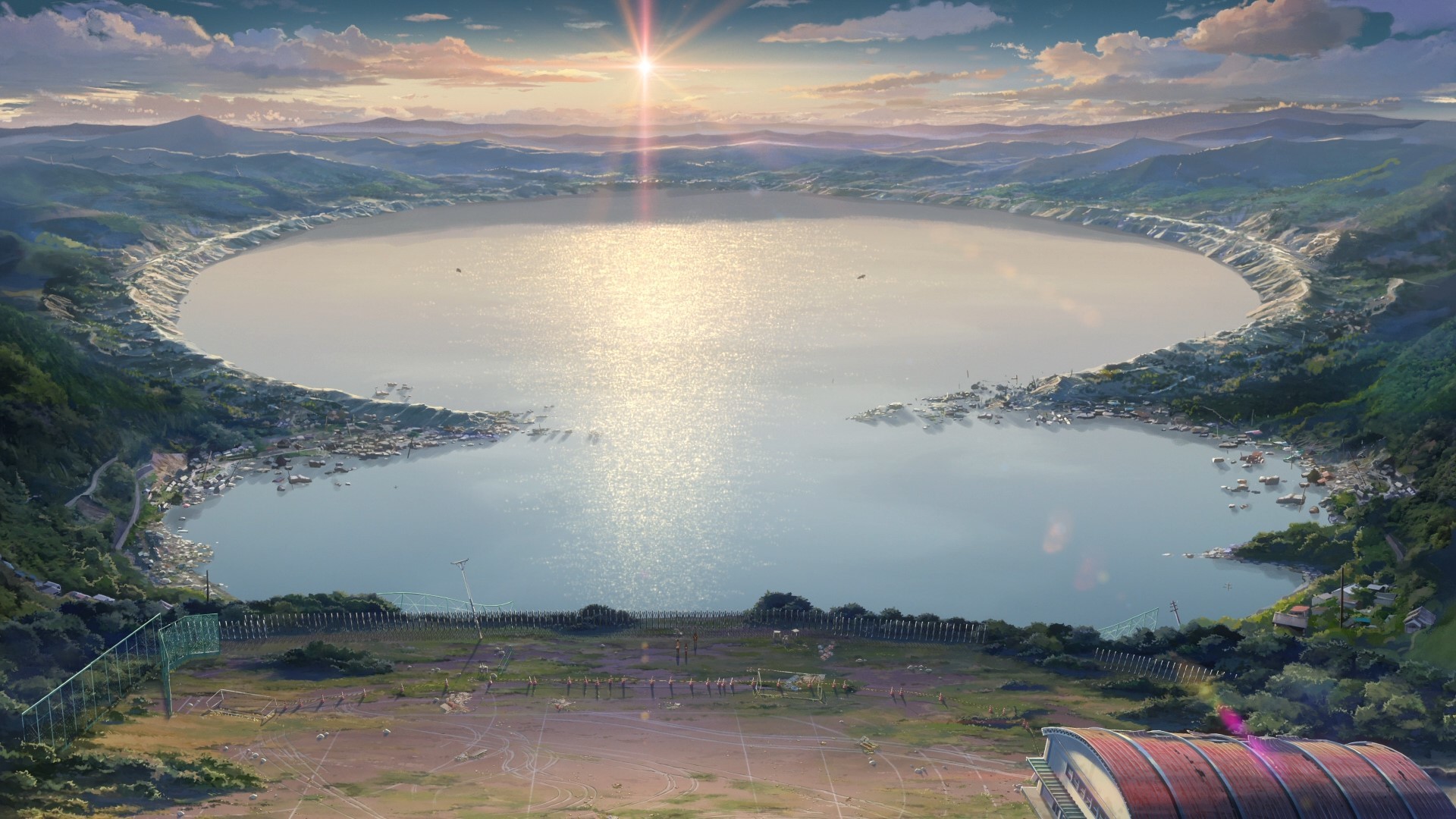 1920x1080 Anime  Kimi no Na Wa Your Name landscape lake mountains realistic