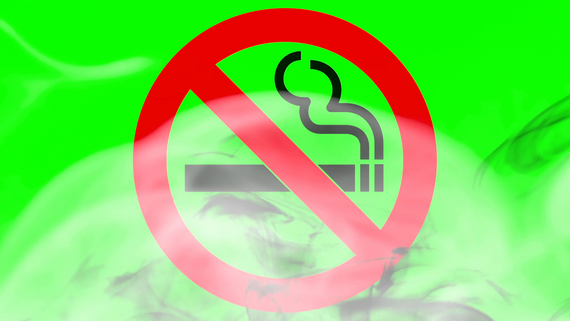 1920x1080 No smoking sign and curl of white and black smoke - green screen,  compositing Stock Video Footage - VideoBlocks
