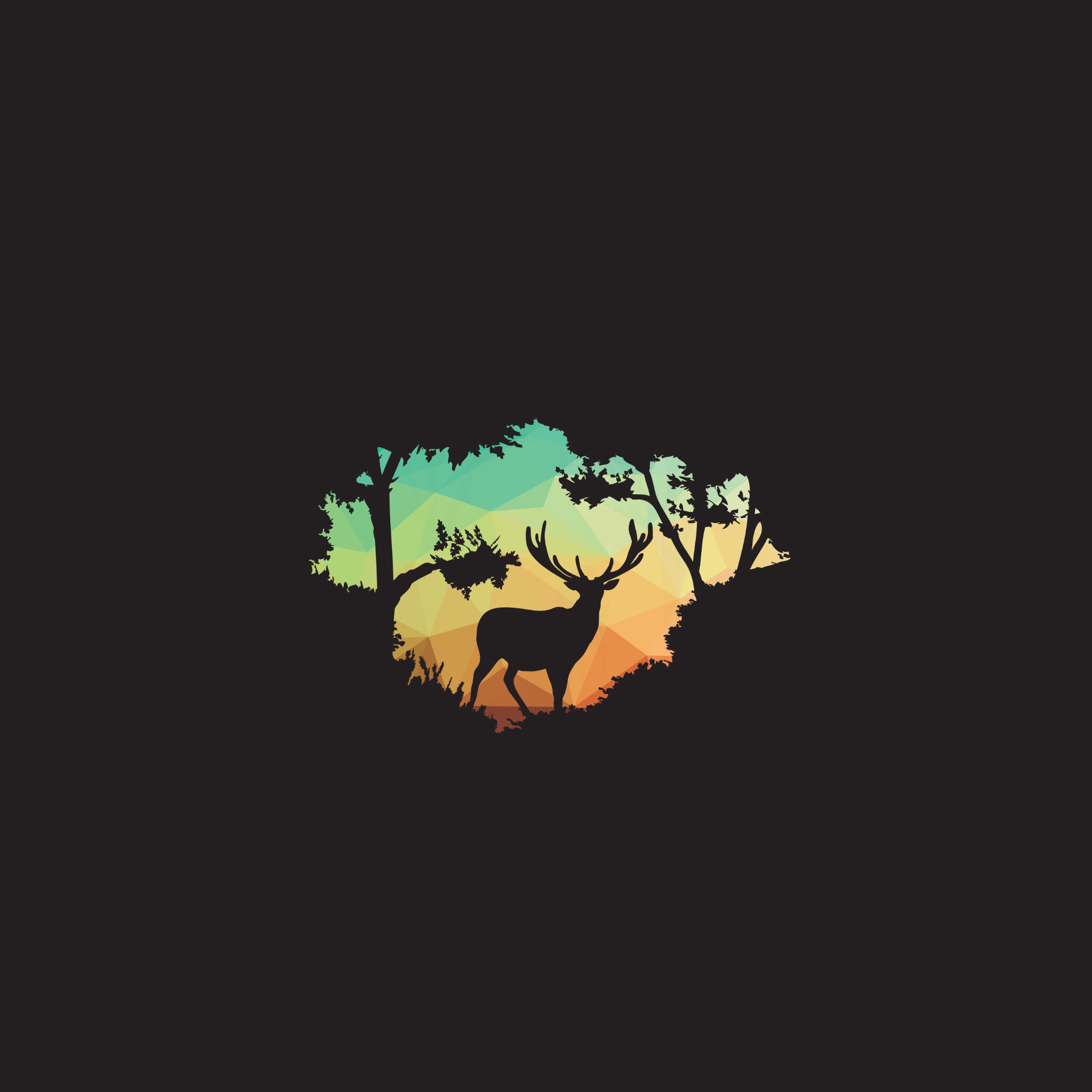 simple desktops deer