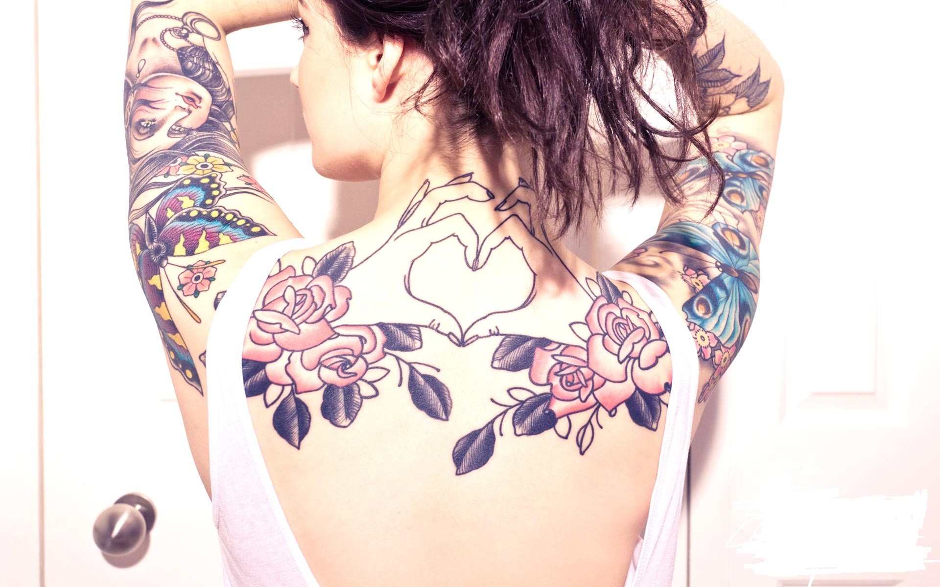 1920x1200 Arm Design Tattoo Girl Wallpaper HD Skilal #67234 | Tattoos | Pinterest | Tattoo  girl wallpaper, Tattoo and Design tattoos