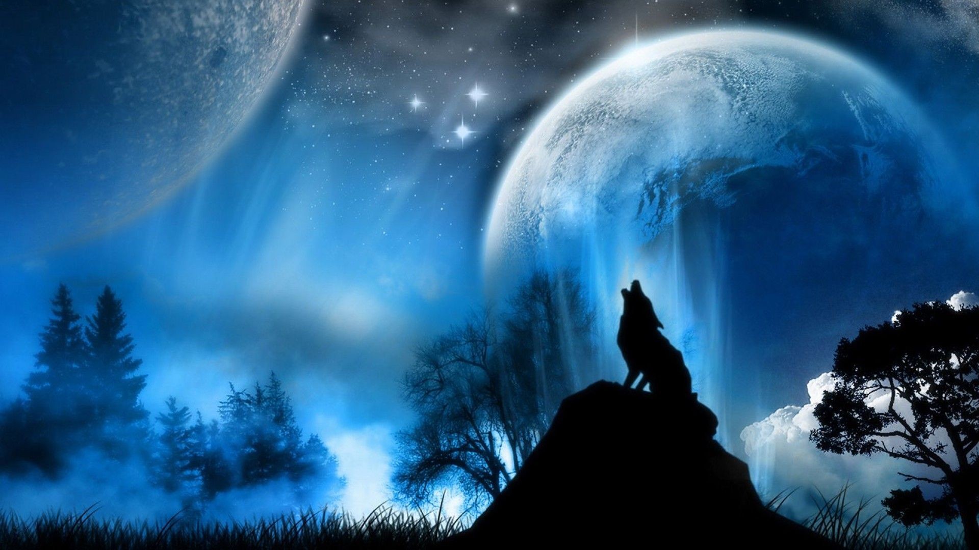1920x1080 Spiritual Wolf | Homepage Â» Wolf Â» Black Wolf wallpaper