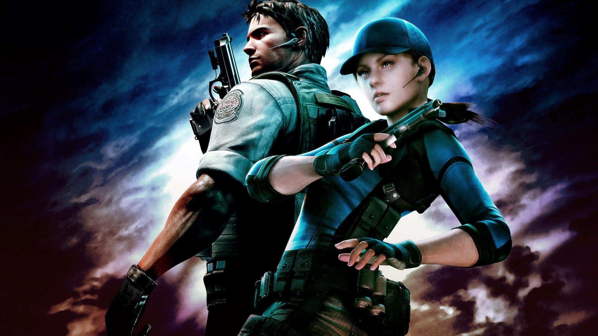 1920x1080 Resident Evil (Chris and Jill) My 2 favourite characters alongside with  Four Eyes (RE: OPRC)