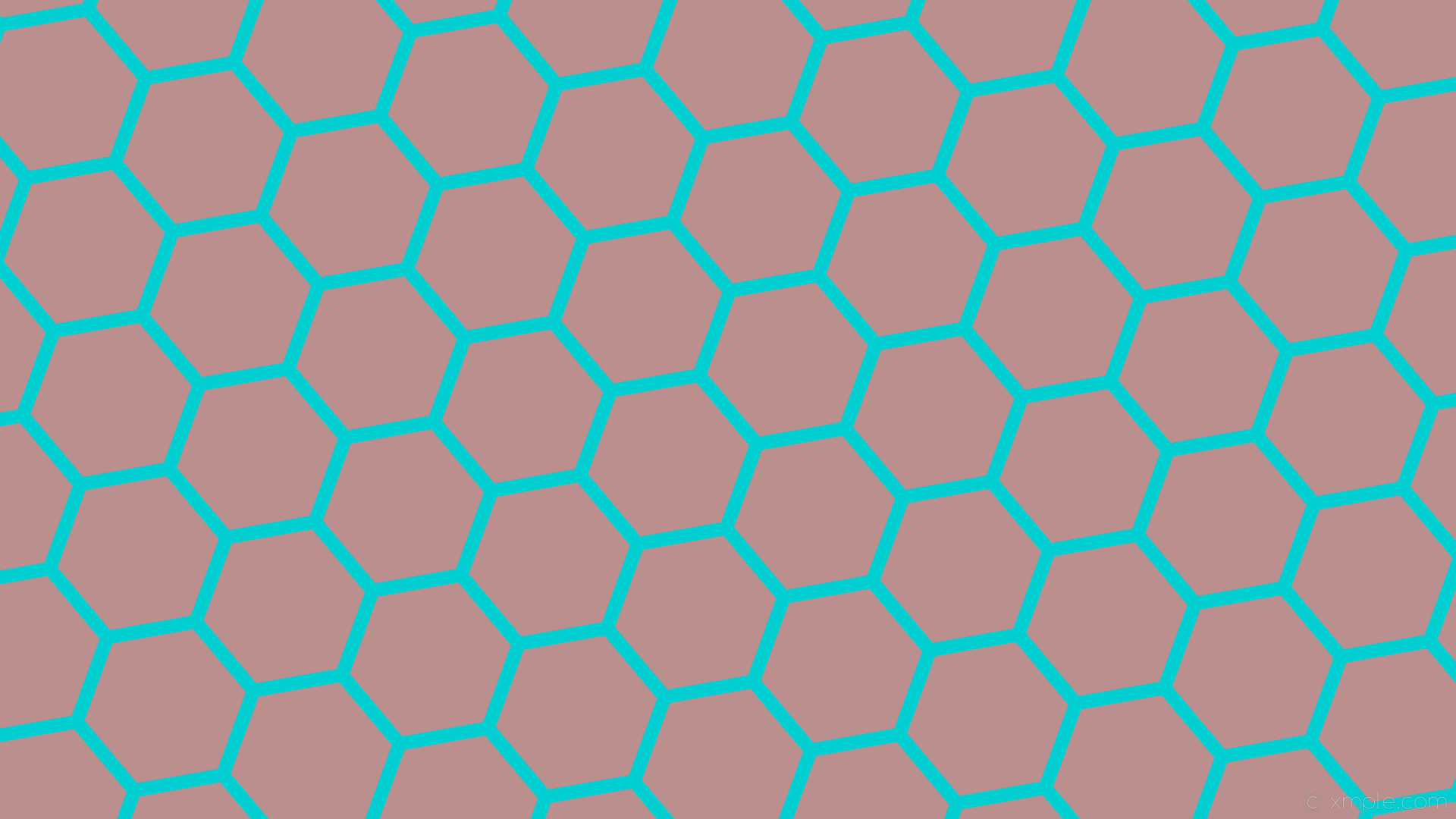 1920x1080 wallpaper hexagon blue honeycomb brown beehive rosy brown dark turquoise  #bc8f8f #00ced1 diagonal 40