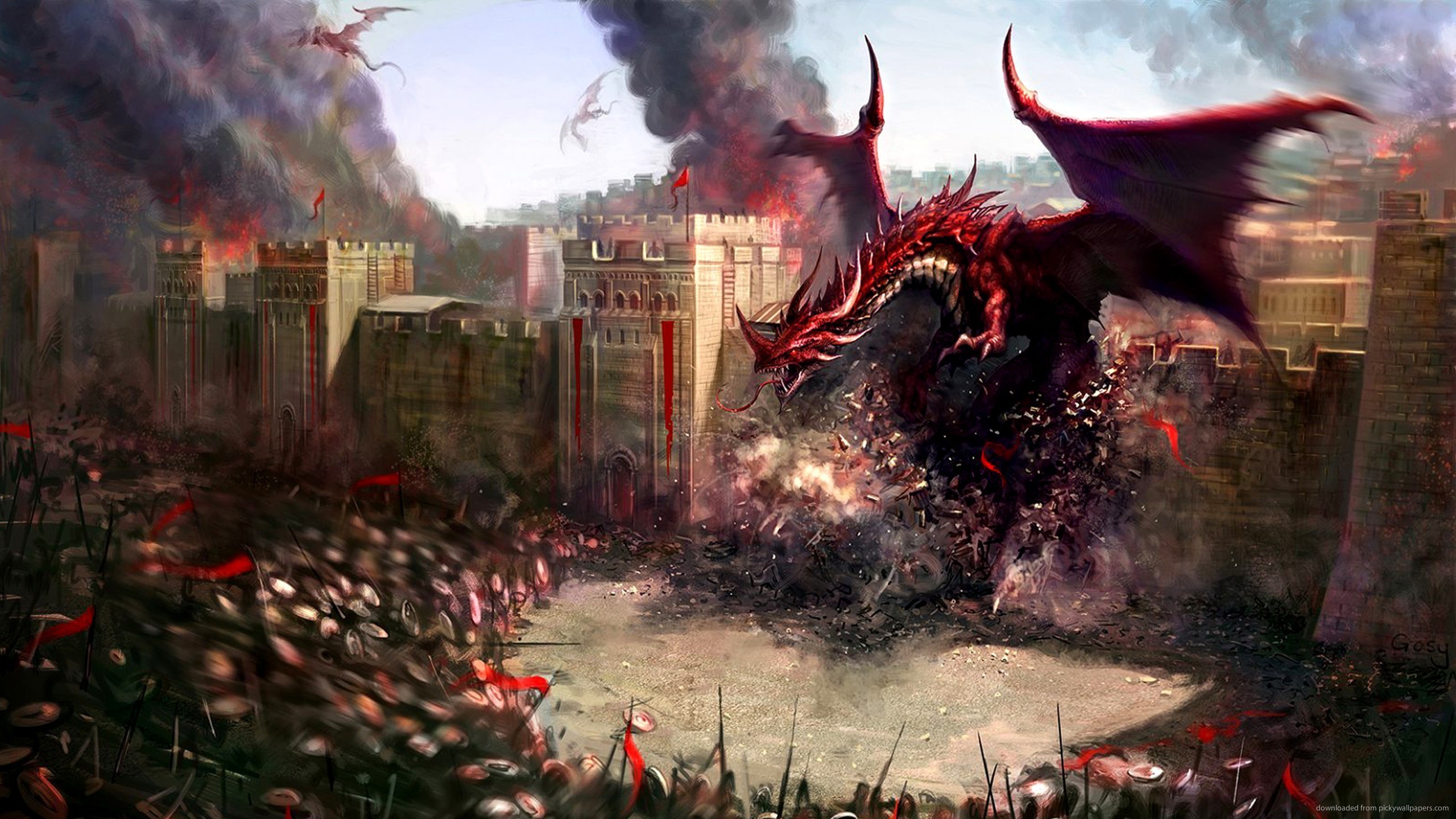 2560x1440 Attack of the Red Dragon for 