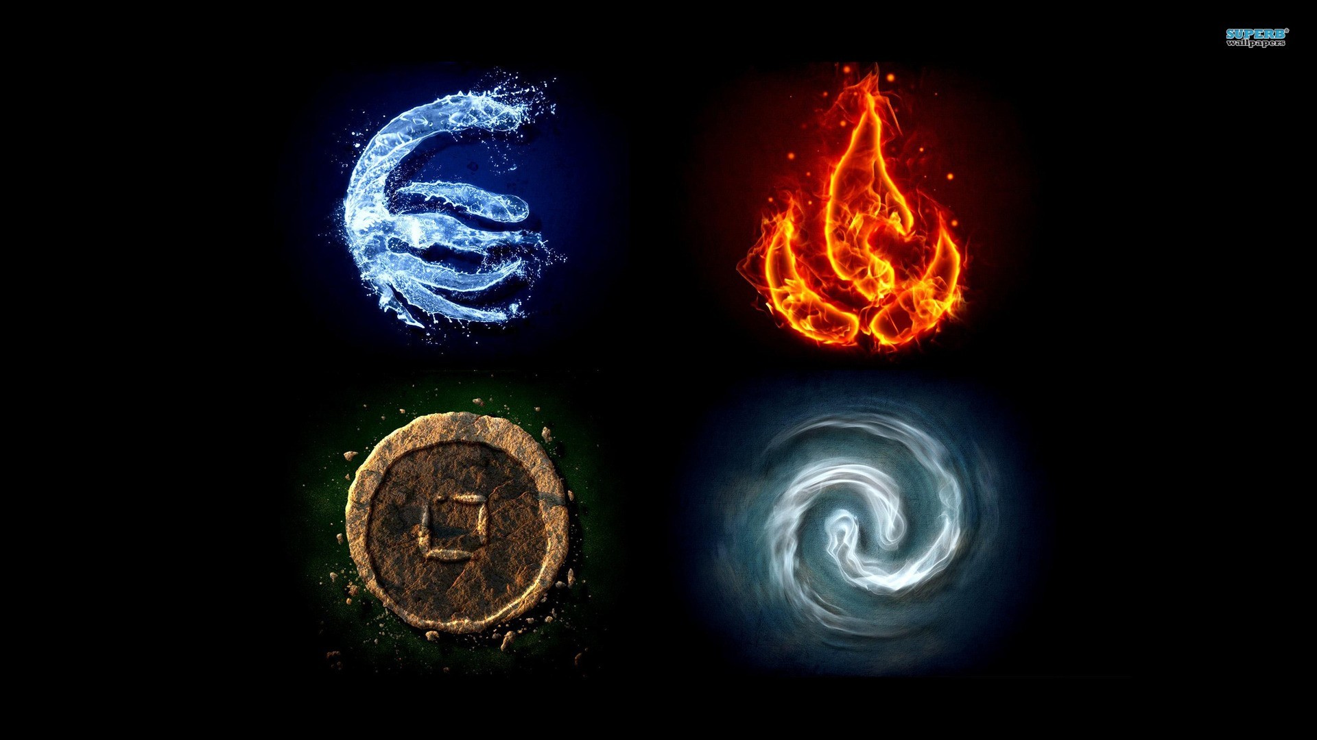 1920x1080 Water fire Earth Avatar: The Last Airbender air symbols the elements  wallpaper |  | 219931 | WallpaperUP