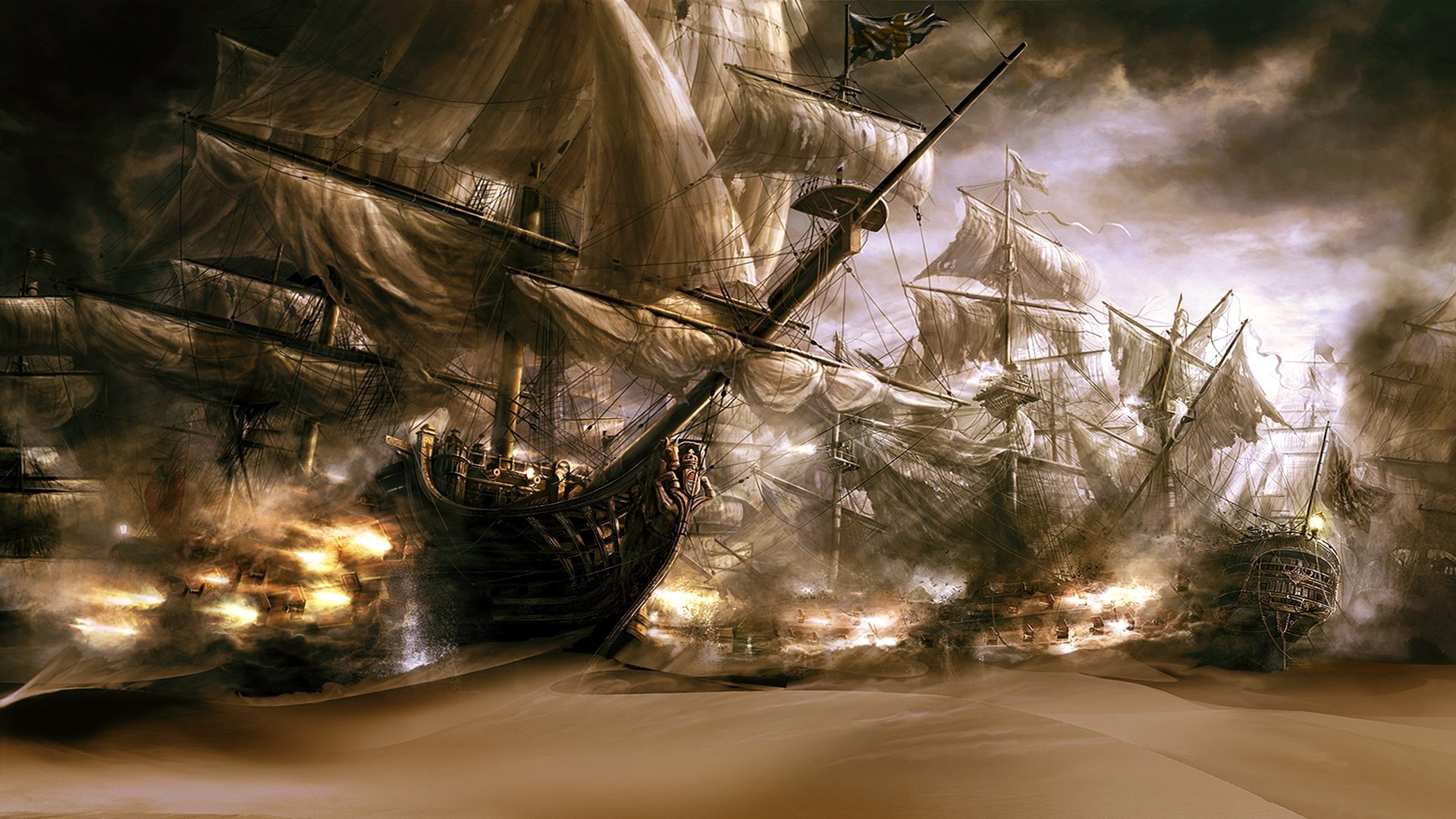 1920x1080 Ghost Pirate Ship Wallpaper For Iphone