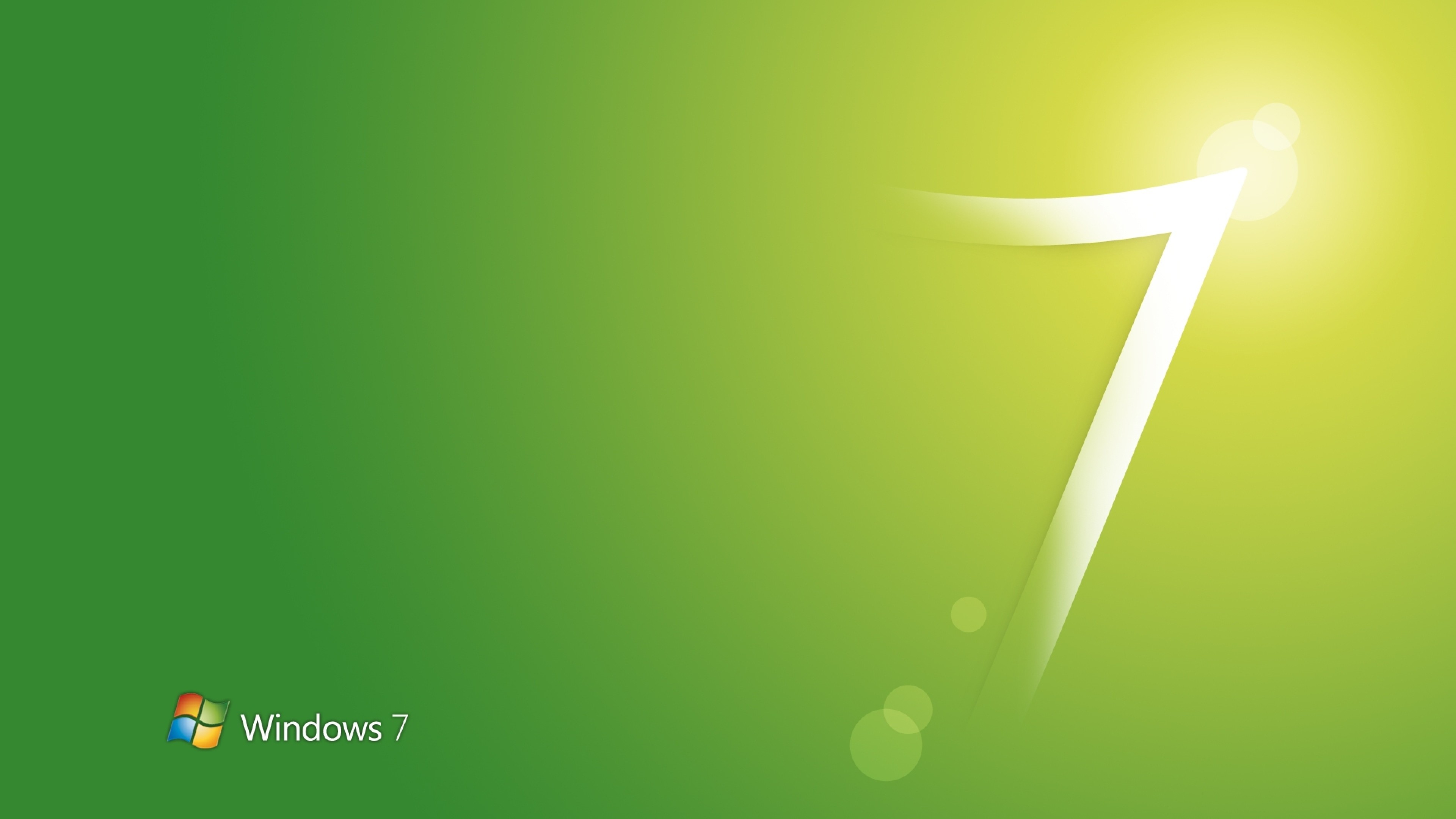 Обои Windows 7 зеленые