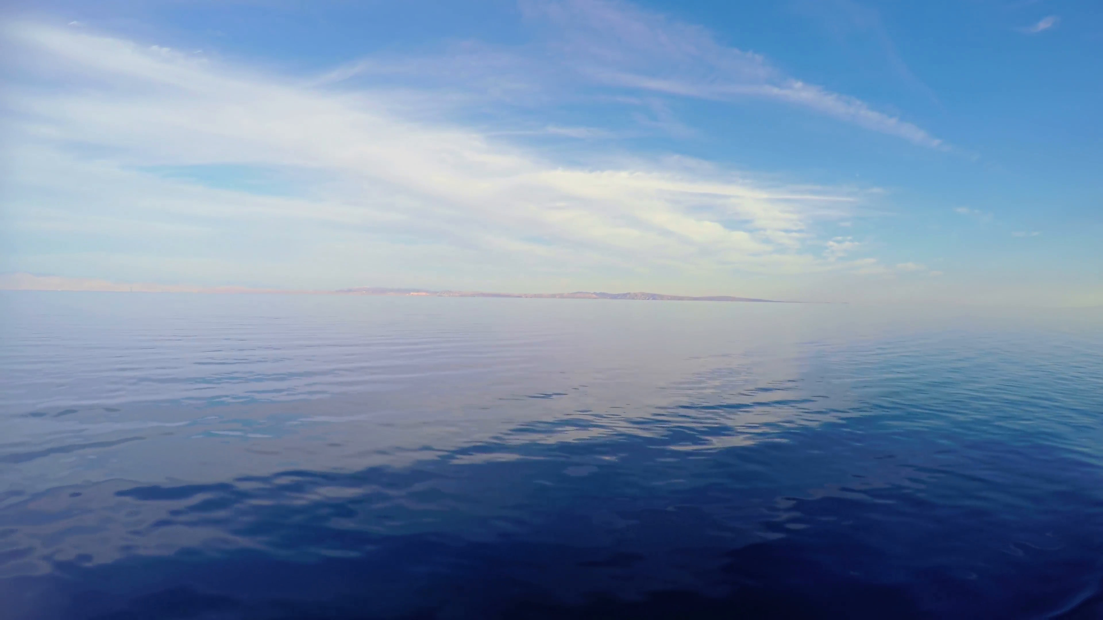 3840x2160 Calm water and landscape view from boat. Background with copyspace. 4K  video Stock Video Footage - VideoBlocks