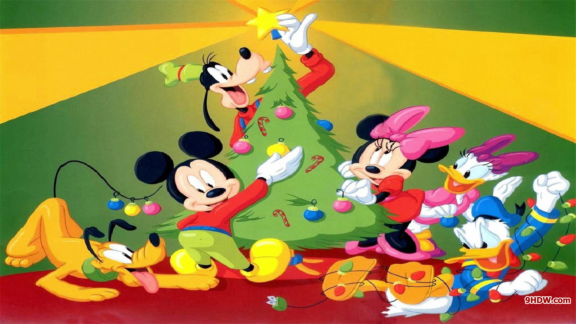 1920x1080 Mickey Mouse Christmas Wallpaper  : Mickey mouse christmas tree  wallpaper hd