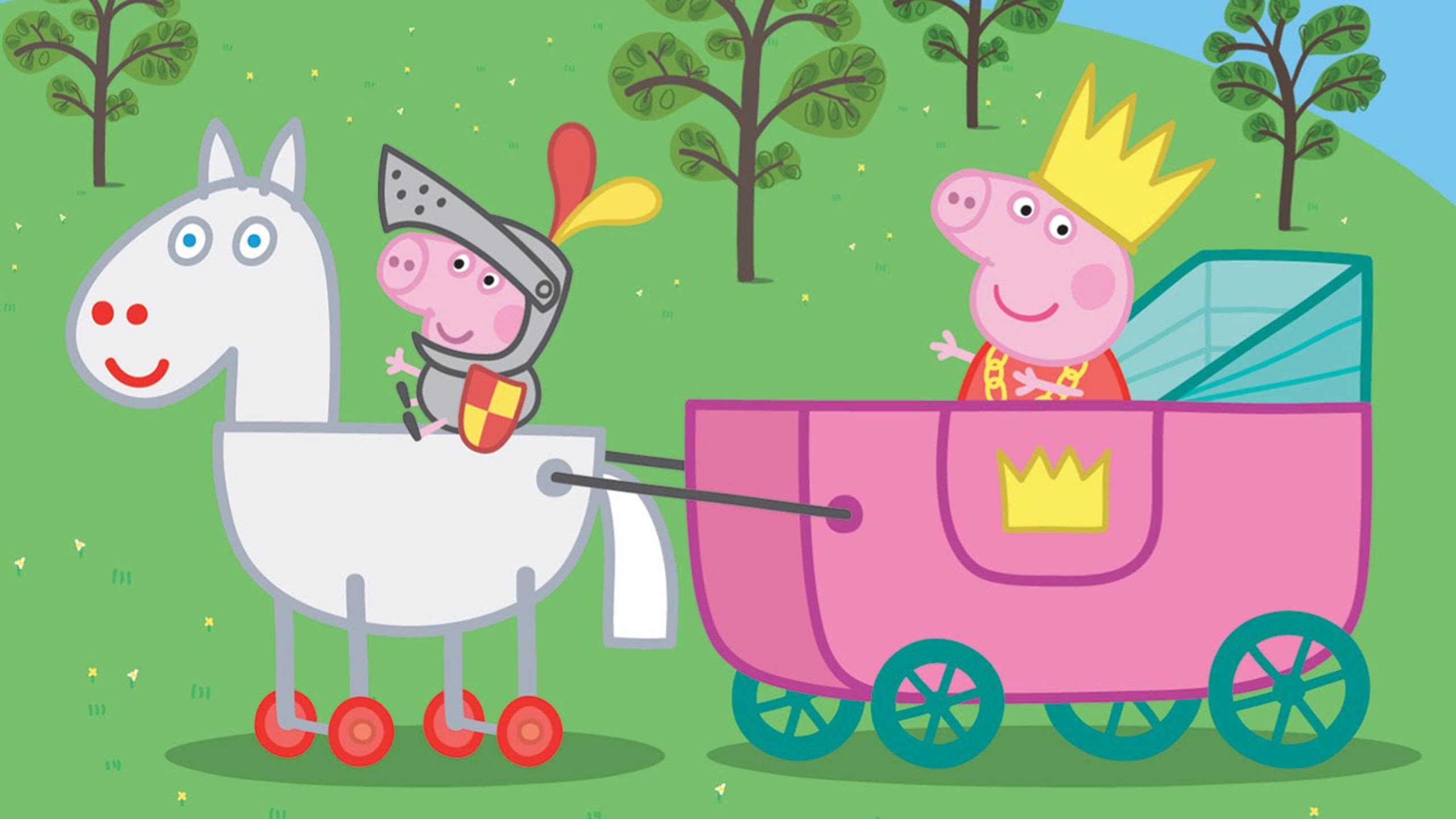 2560x1440 Peppa Pig Coloring Pages For Kids Peppa Pig Coloring Book -Princess Peppa  Pig Royal Carriage - YouTube