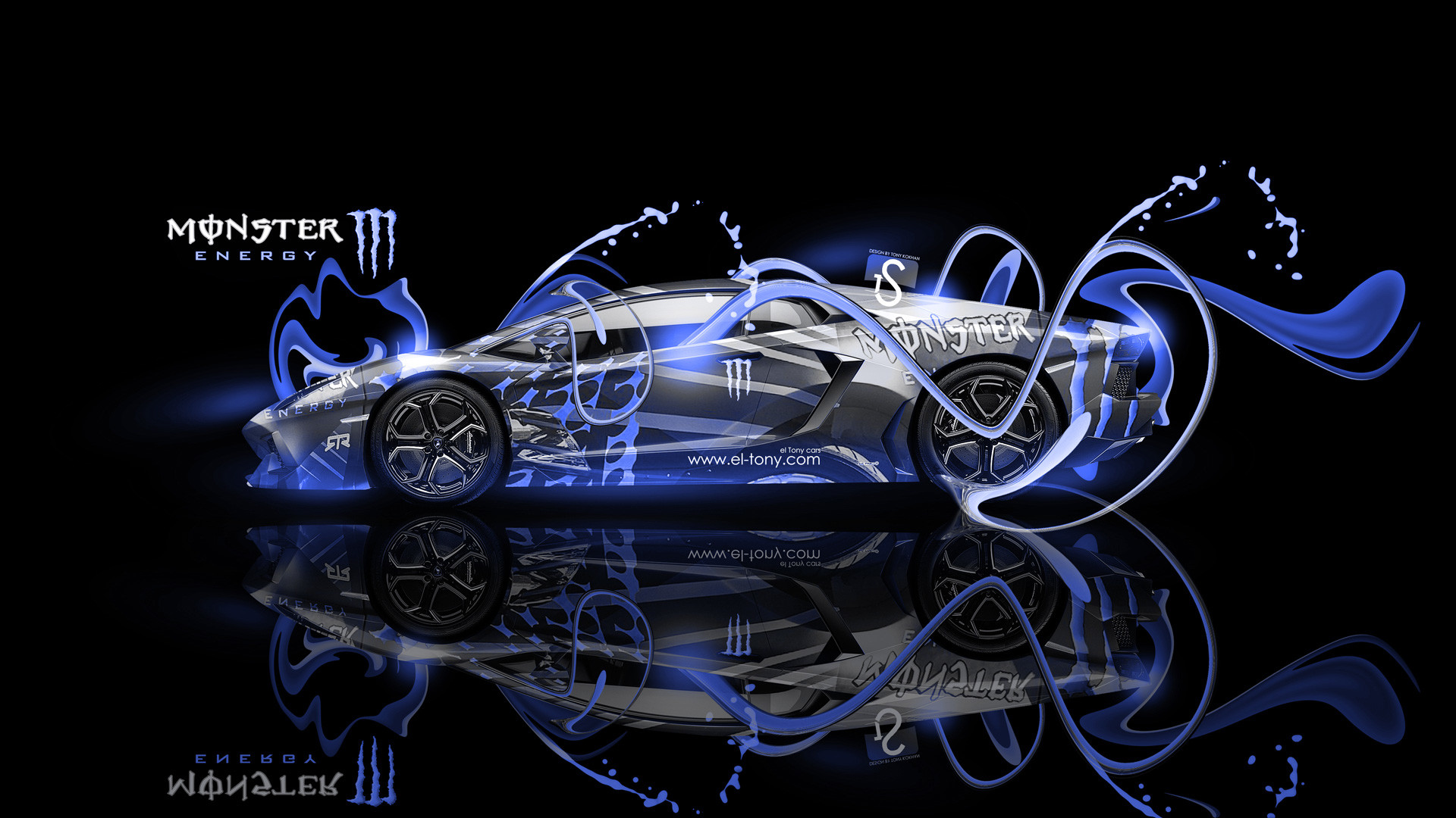 1920x1080 ... Monster-Energy-Lamborghini-Aventador-Blue-Fantasy-Plastic-2013- ...