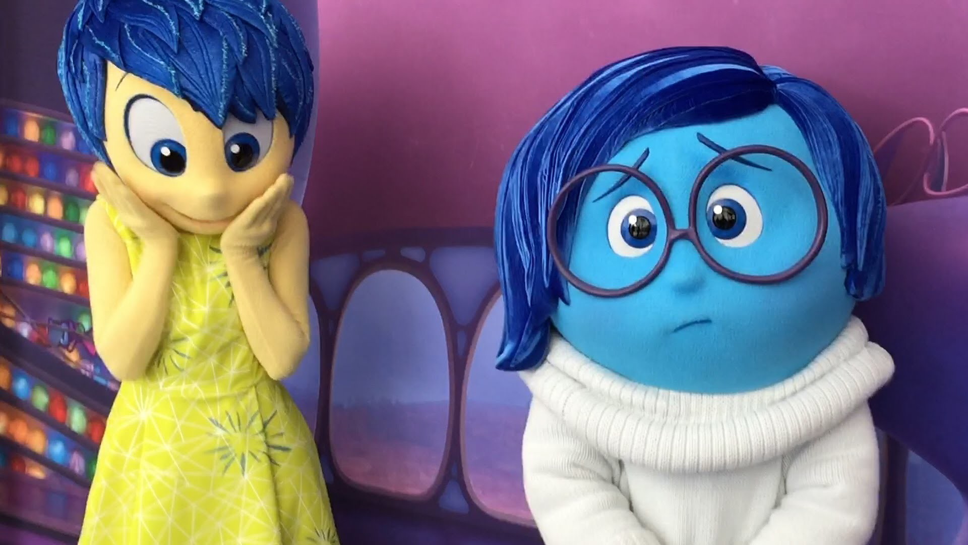 1920x1080 Joy & Sadness Characters From Pixar Inside Out Meet Us During Special Event  at Walt Disney World - YouTube