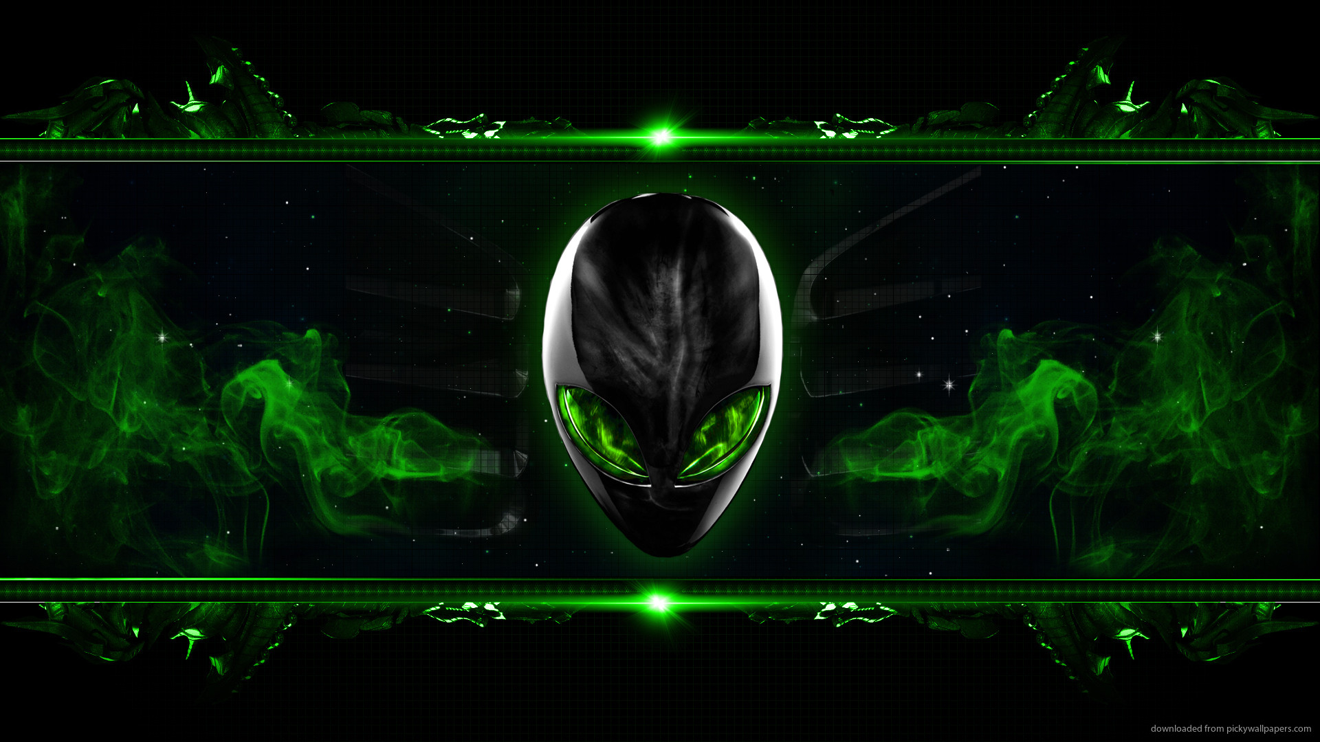 1920x1080 Green Alienware Logo Desktop Wallpaper picture