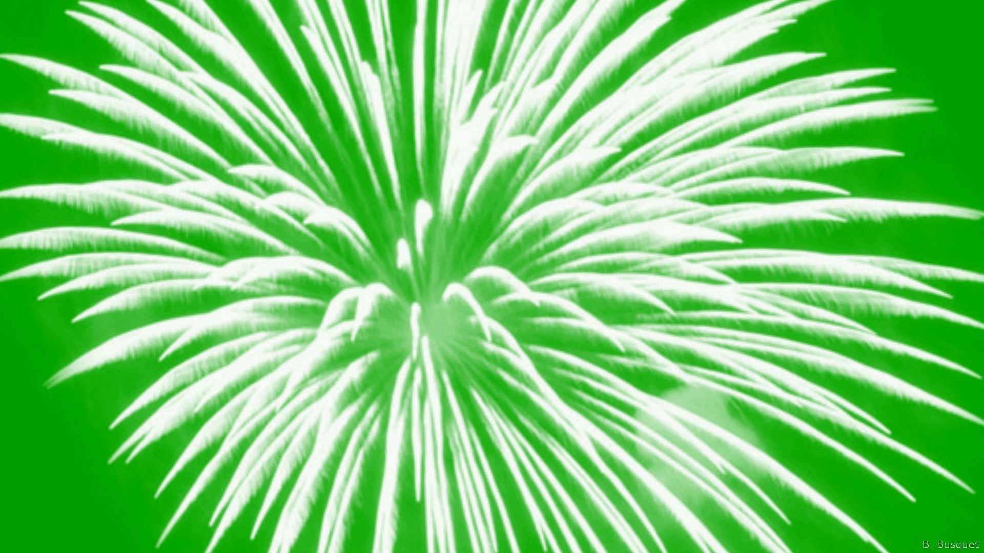 1920x1080 Green wallpaper with rectangles. White fireworks