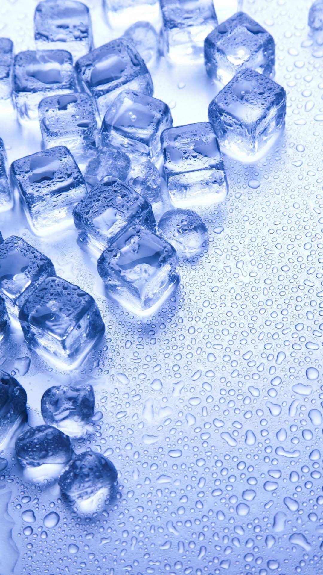 1080x1920 Ice Cubes Water Drops Smartphone Wallpaper and Lockscreen HD