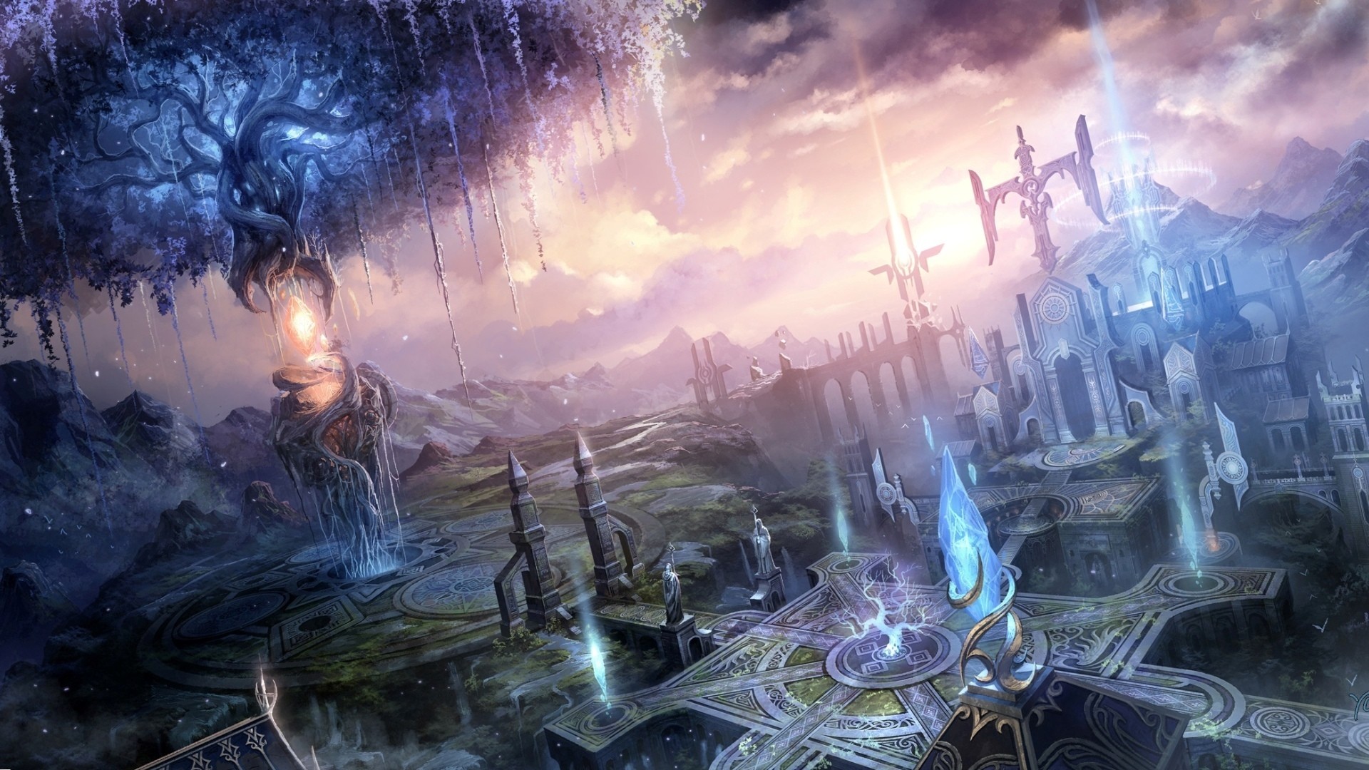 1920x1080 Anime Fantasy Landscape Wallpapers Images