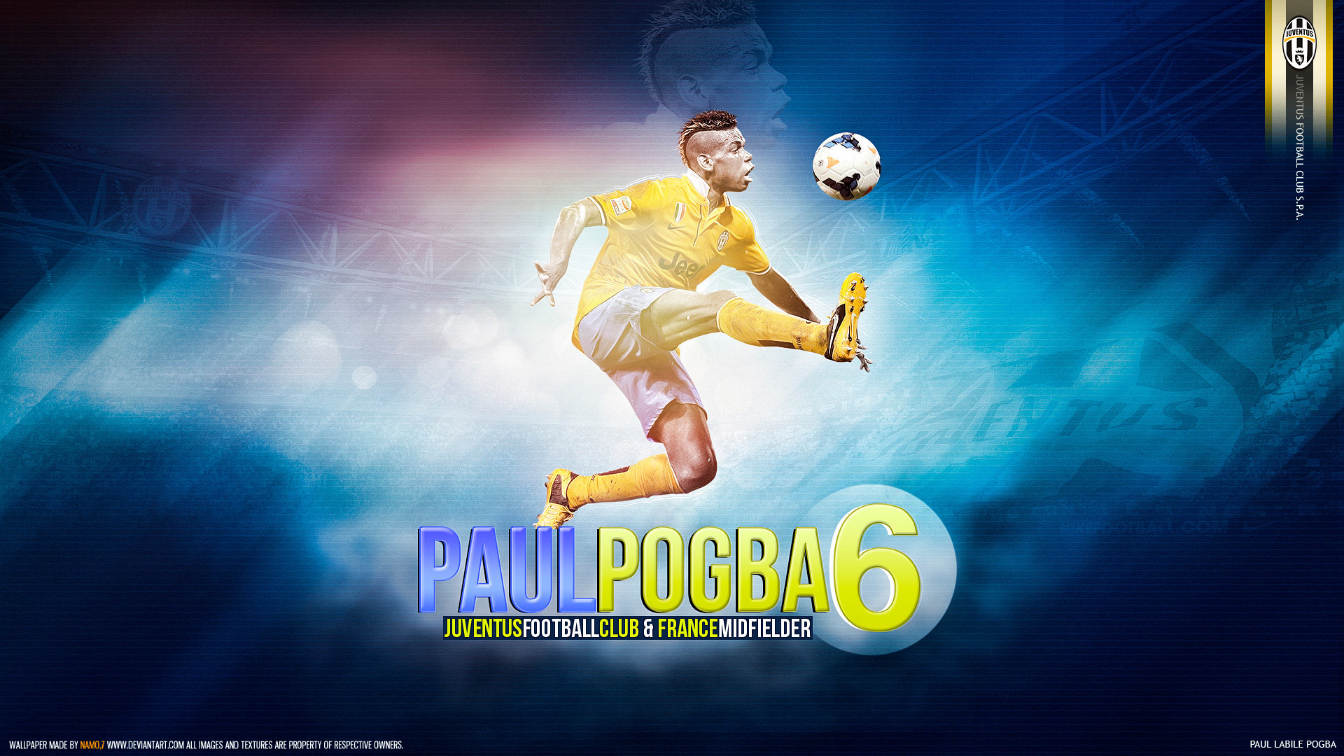 1920x1080 Paul Pogba Free Download HD Wallpapers - http://www.wallpapersoccer.com