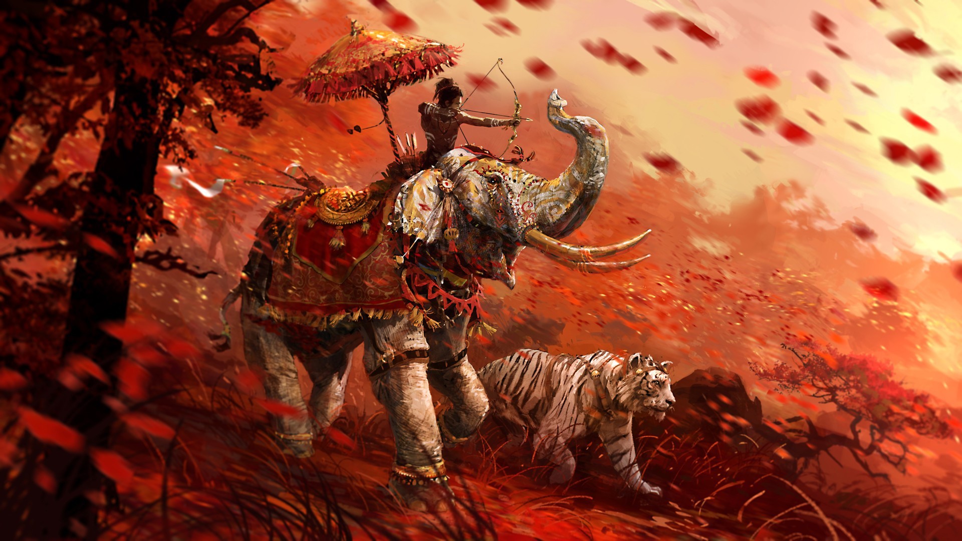 1920x1080 Video Game Far Cry 4 Far Cry Tiger Elephant Wallpaper