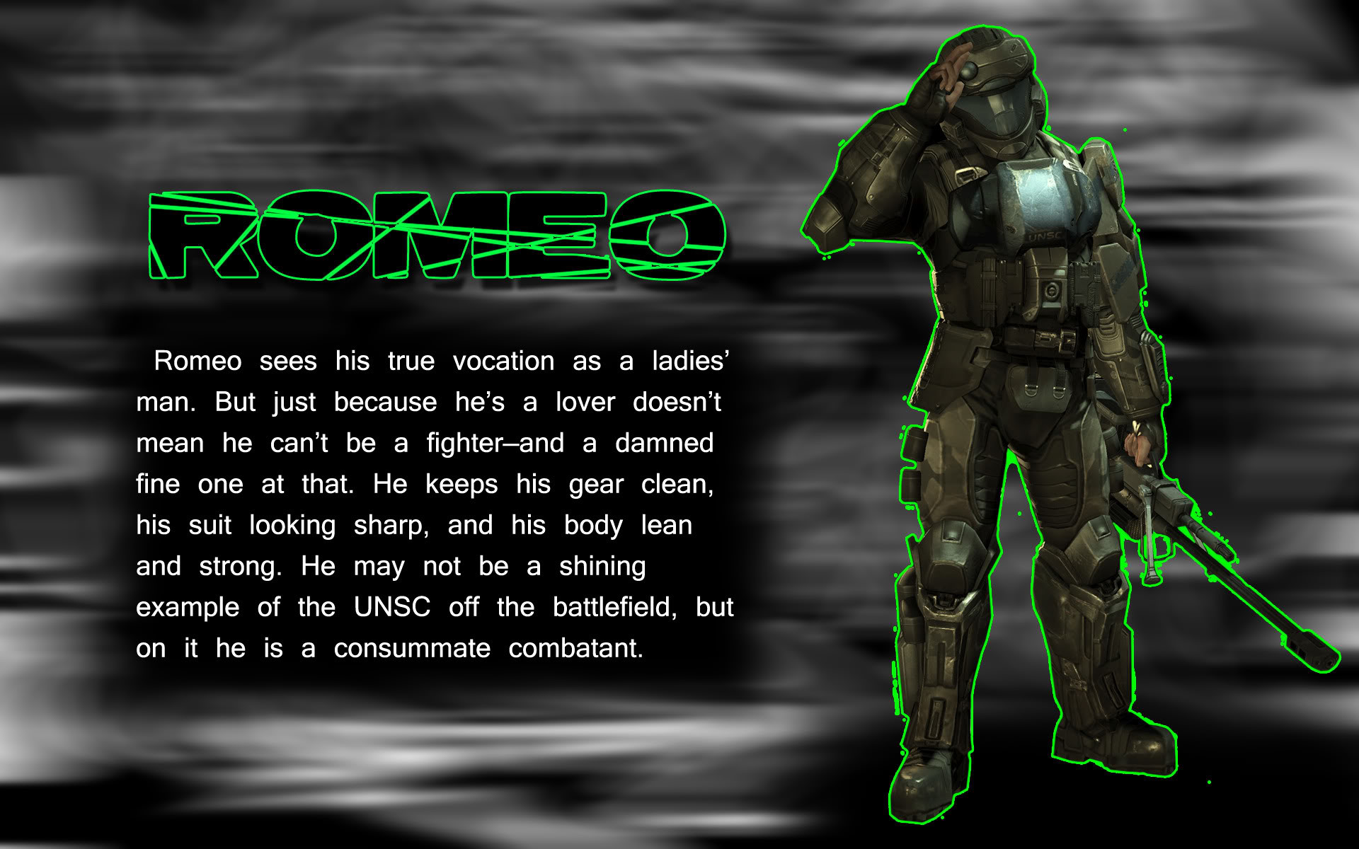 1920x1200 I was bored tonight with nothing to do so I made some wallpaper/bios. I  used info from the ODST projects page. I hope you all like it.