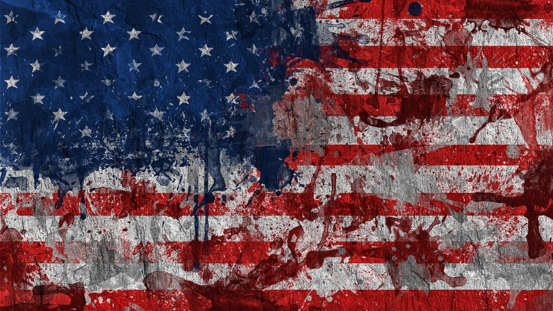 1920x1080 dirty painting american flag wallpaper Wallpaper