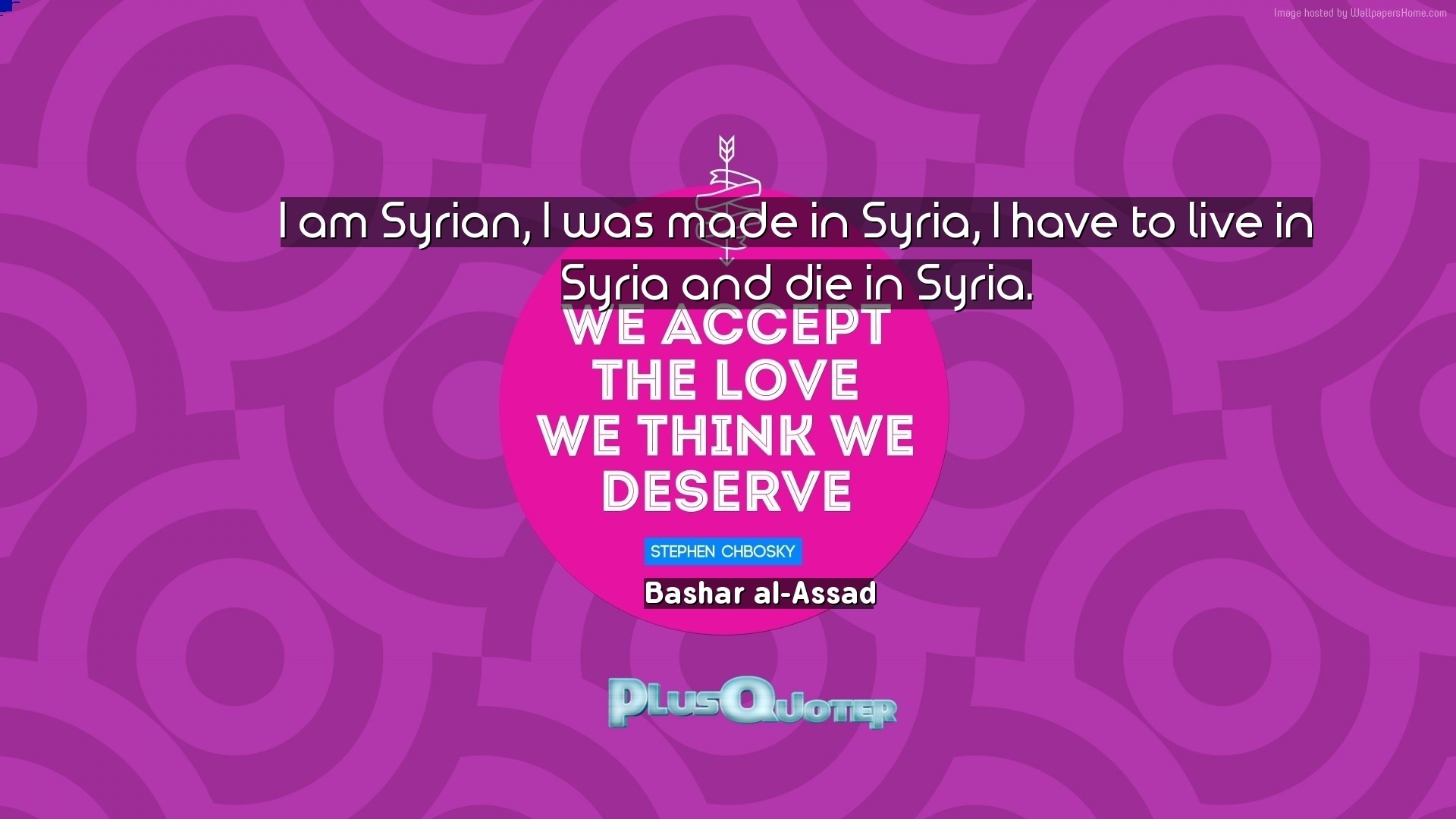 1920x1080 Download Wallpaper with inspirational Quotes- "I am Syrian, I was made in  Syria
