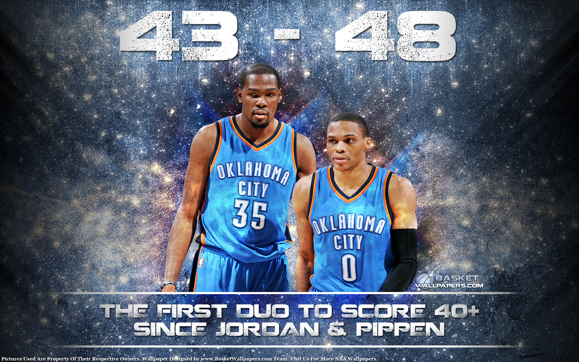 1920x1200 Durant Westbrook 40-40 Game 2015 Wallpaper