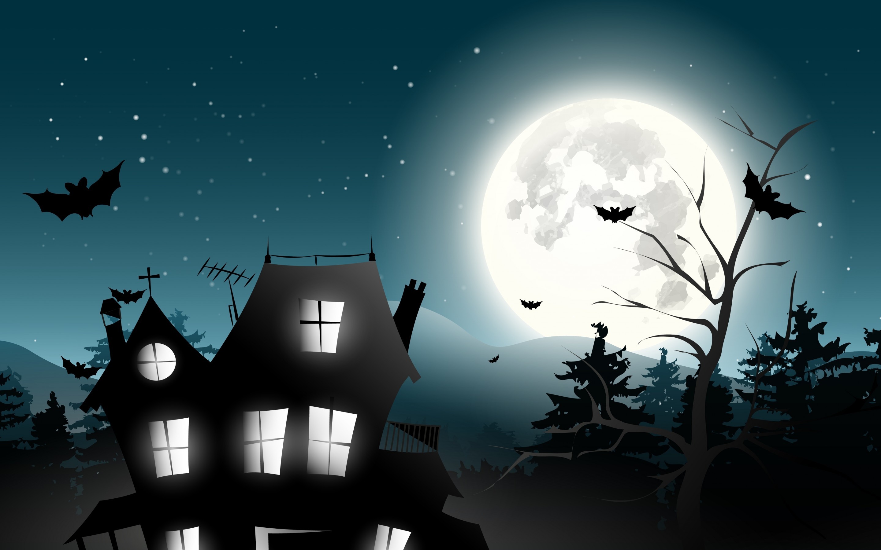 2880x1800 jacck skellington halloween horror house horror spooky full moon  castle_trees hd download free amazing cool background images mac windows 10  2880Ã1800 ...