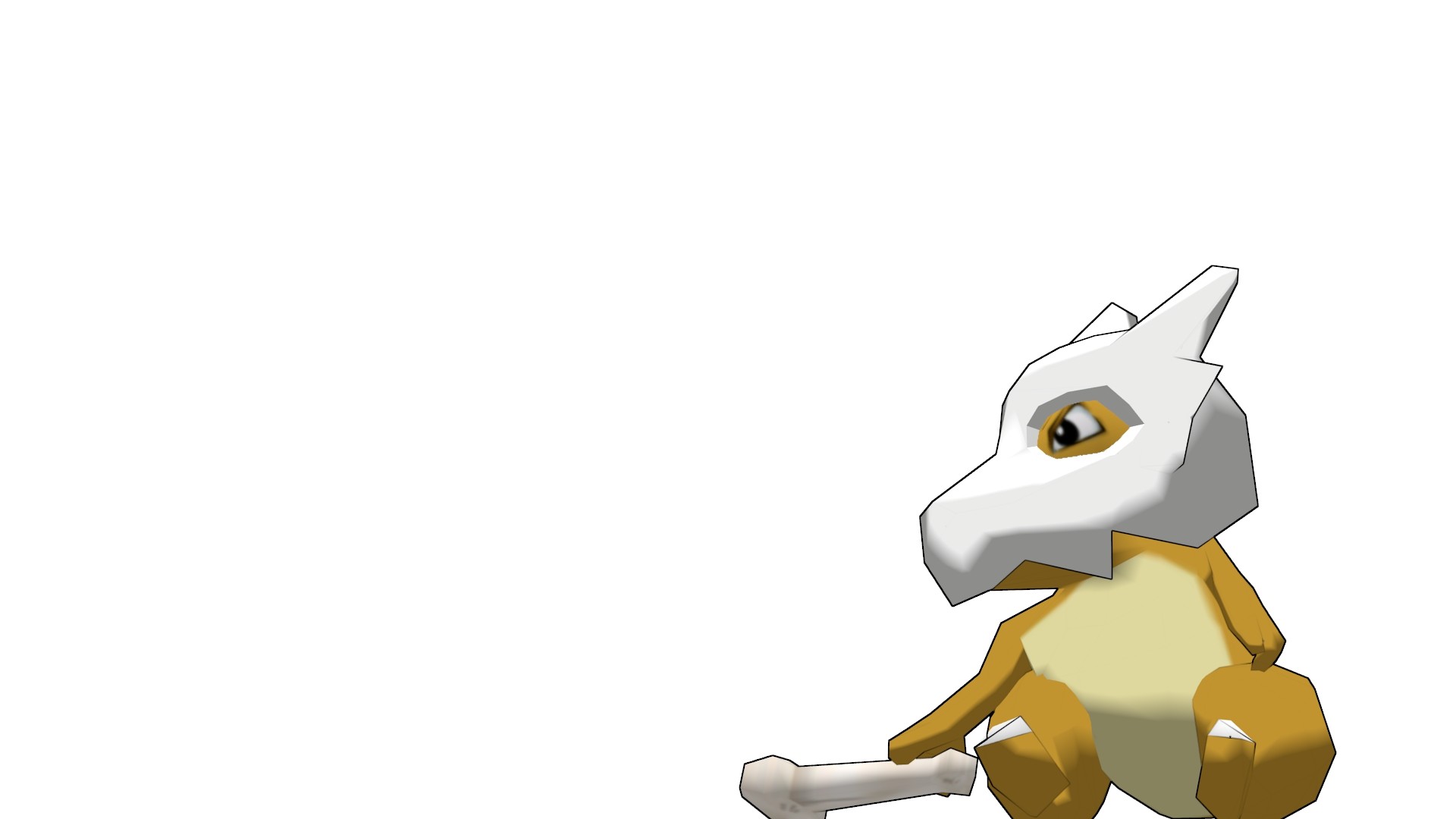 1920x1080 HD image of the Cubone 3D Model available at ROEStudios.co.uk