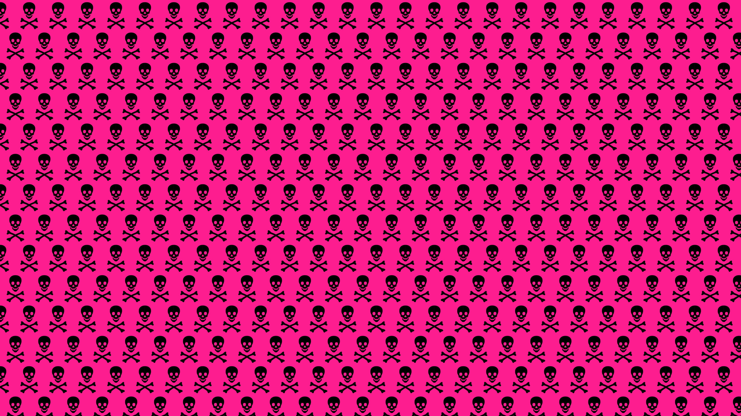 2560x1440 Installing this Hot Pink Skull Crossbones Desktop Wallpaper is easy .
