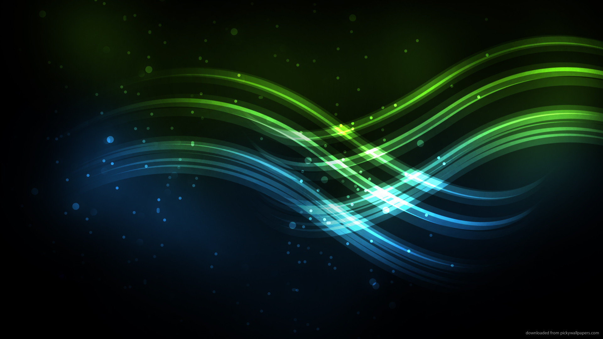 1920x1080 Blue and Green Waves picture