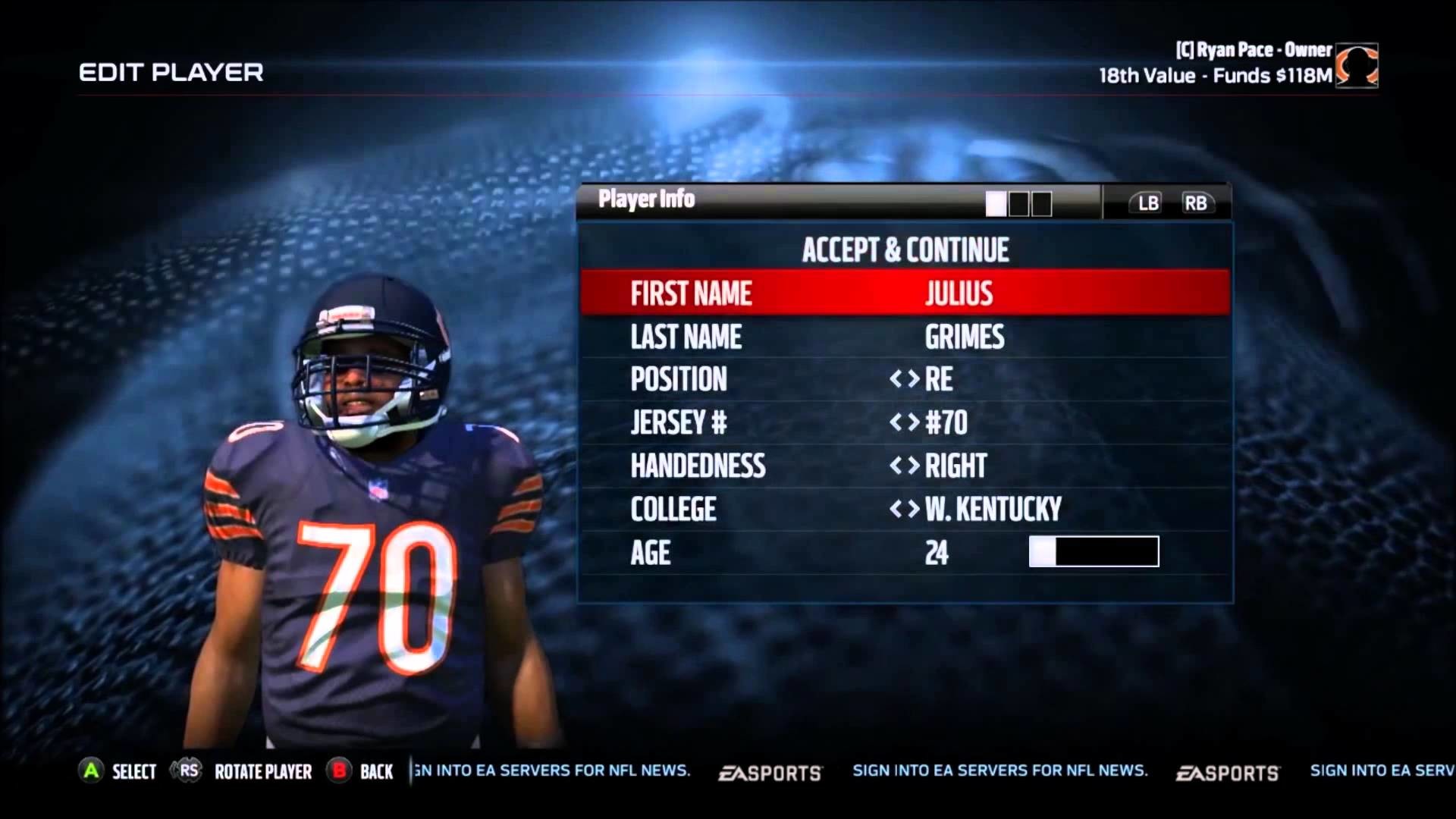 1920x1080 Madden 16 Chicago Bears Franchise Offseason Year 2 Draft Recap and Training  Camp Roster