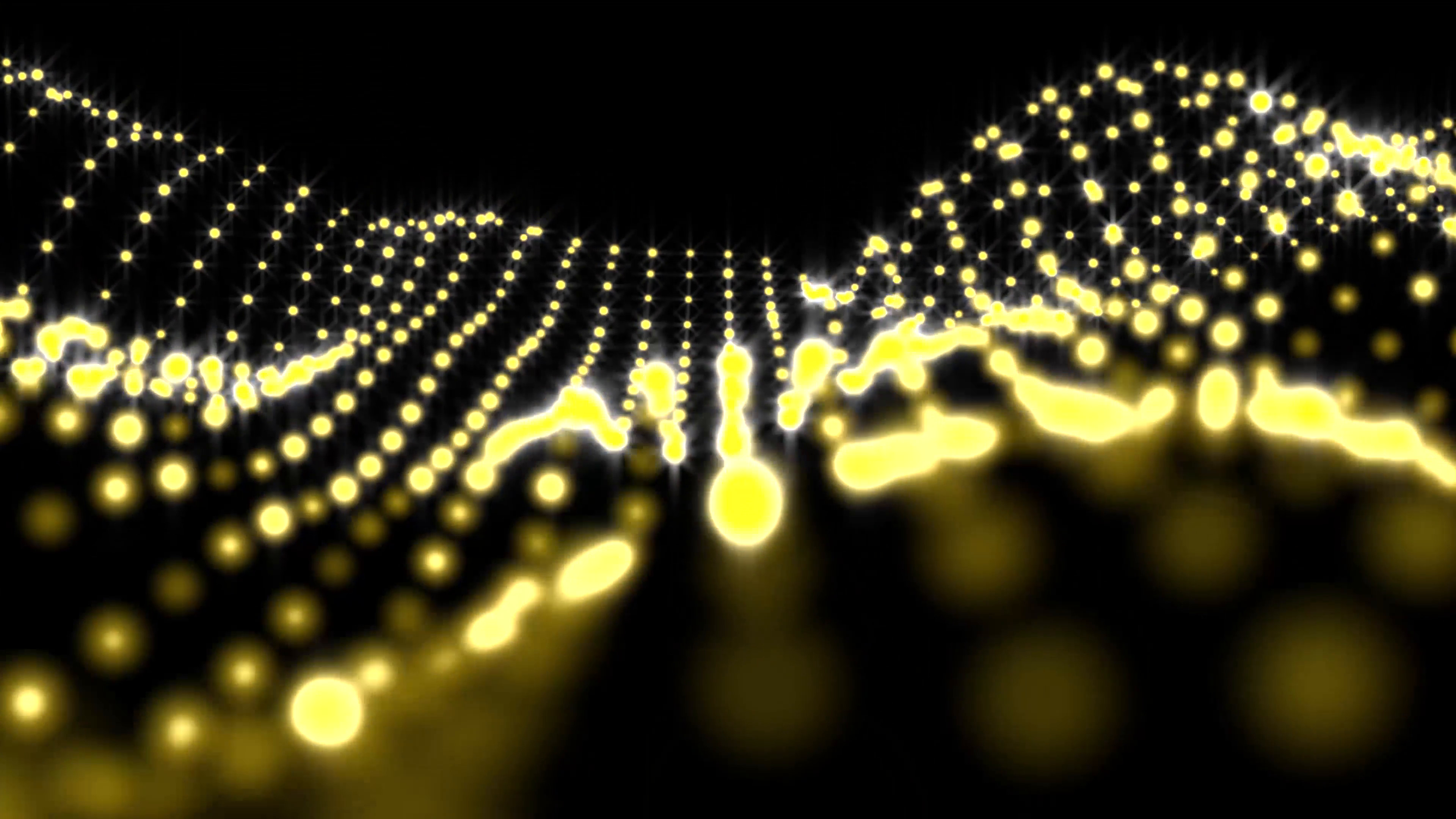 3840x2160 Golden wave form particle 3D render look like spider web smooth flowing  with moving camera abstract background animation motion graphic suite for  add text ...
