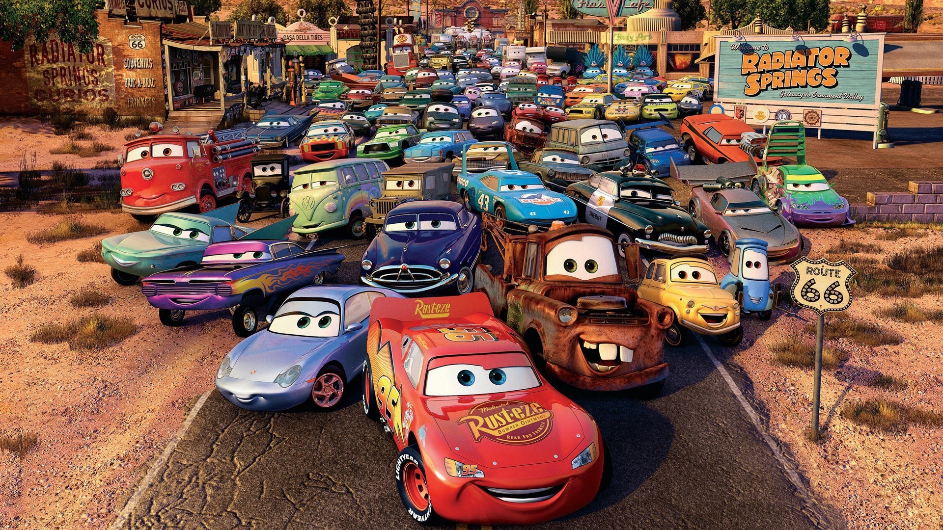 1920x1080 Pixar Disney Cars (Movie) 1080p HD Wallpaper Background
