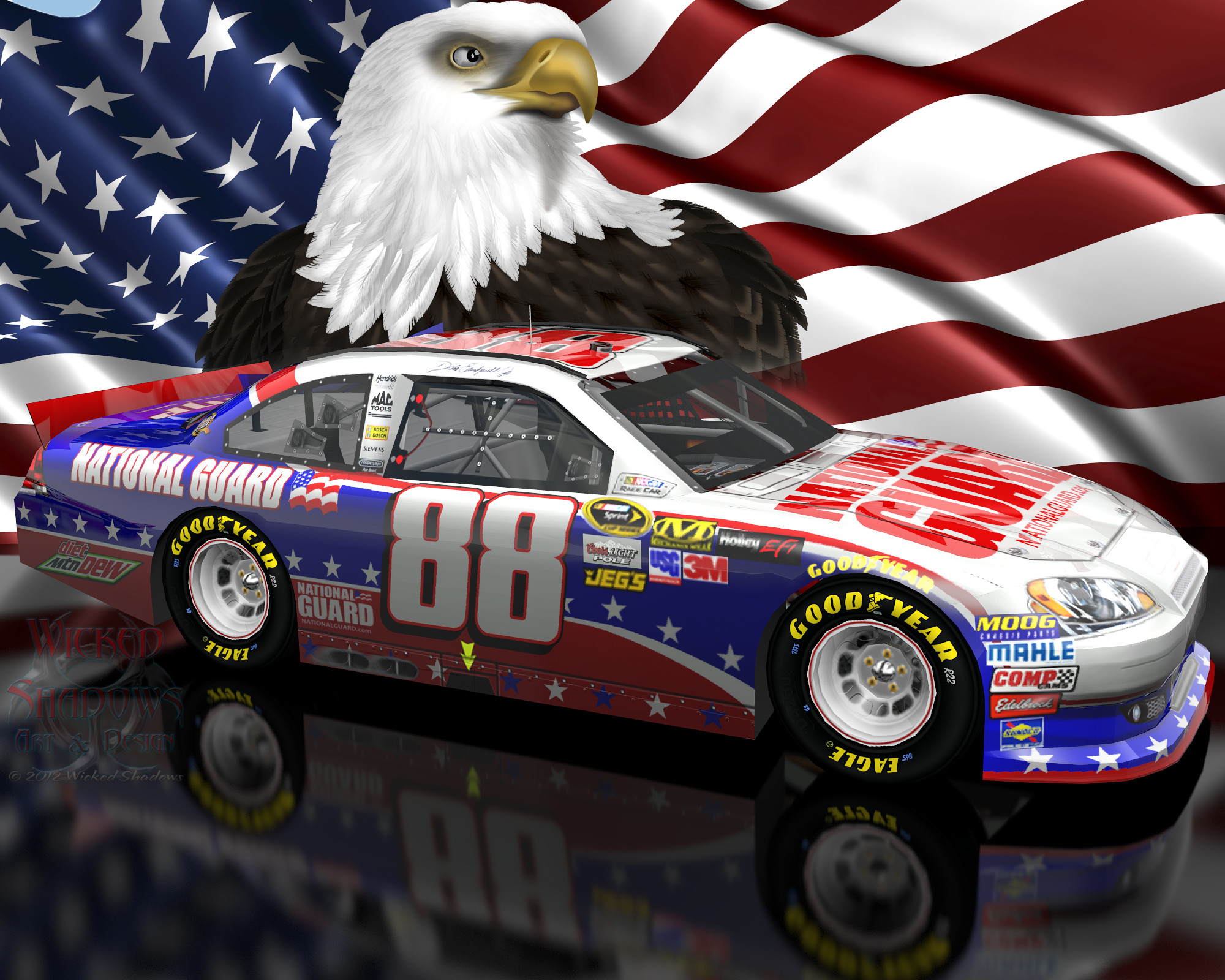 2000x1600 Dale Earnhardt Jr NASCAR Unites Patriotic Wallpaper