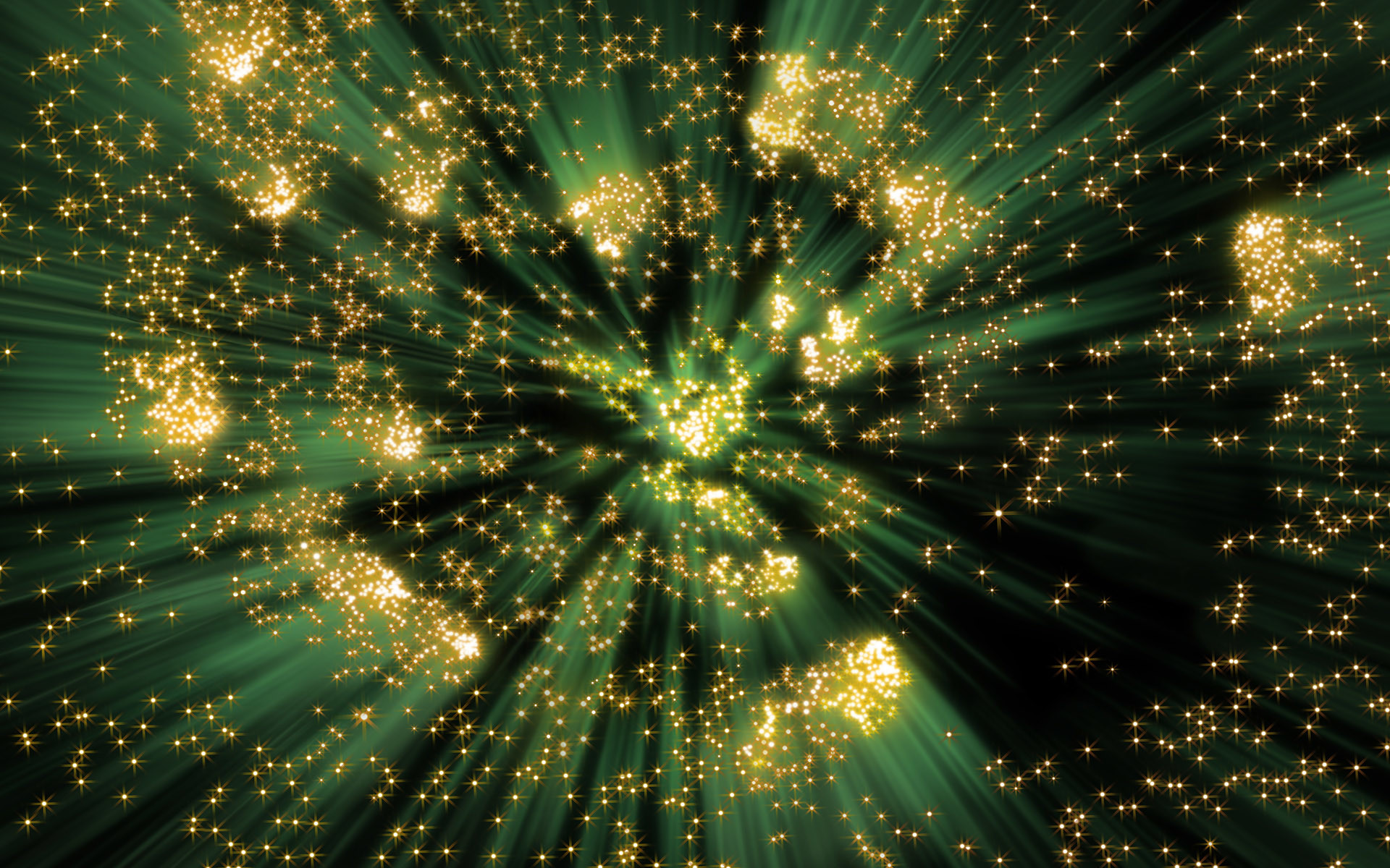 1920x1200 Abstract - Sparkles Abstract Green Gold Wallpaper