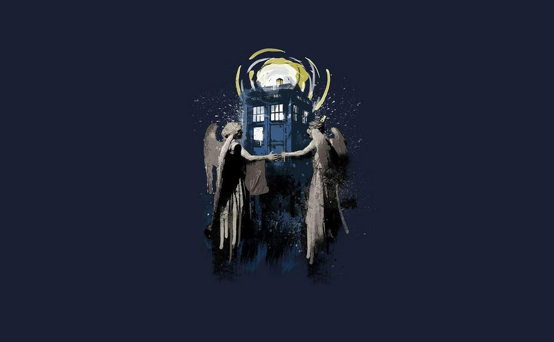 1920x1186 Wallpaper doctor who bbc doctor who weeping angels statues police 1680x1050