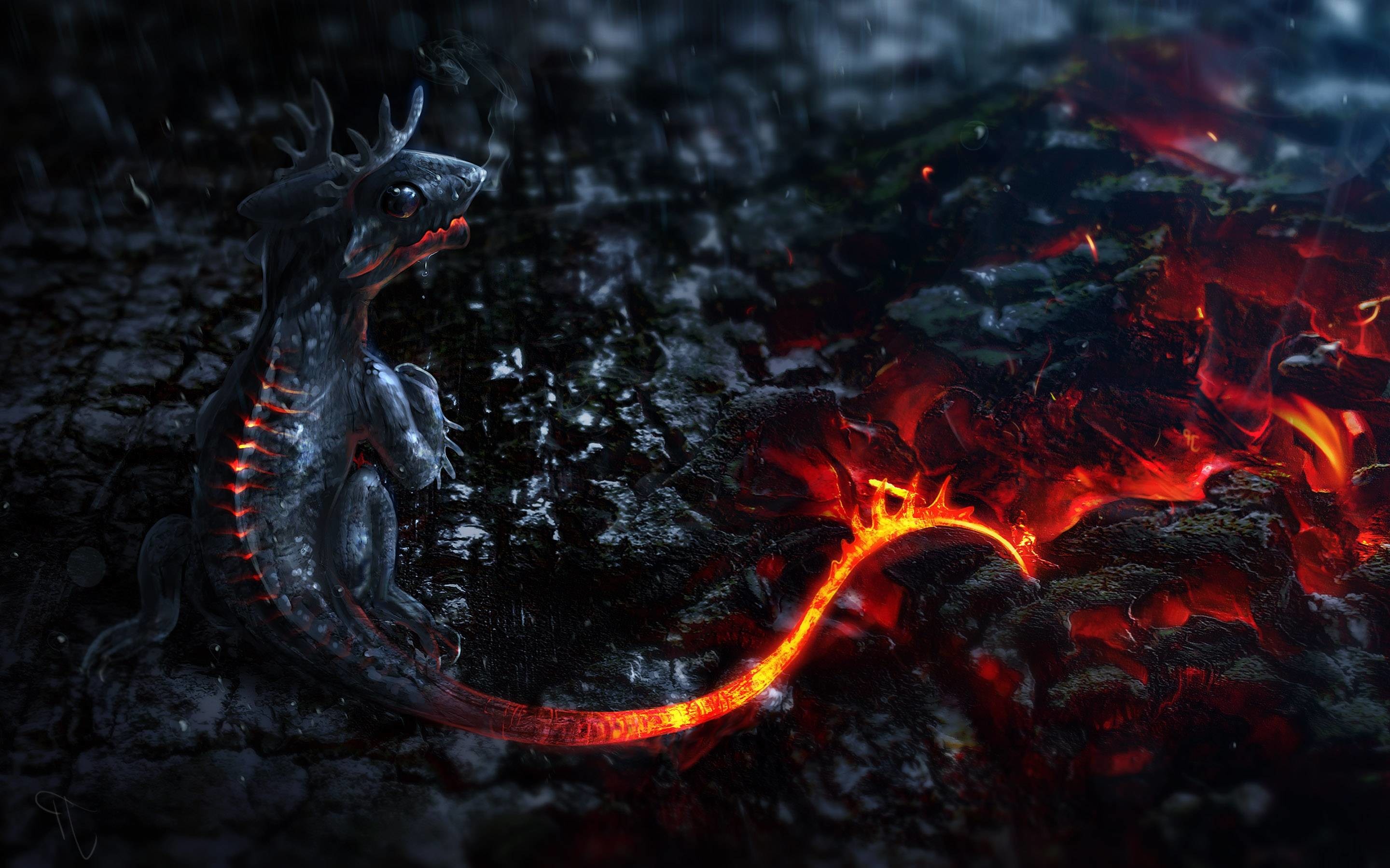 2880x1800 Wallpapers For > Awesome Fire Dragon Wallpapers