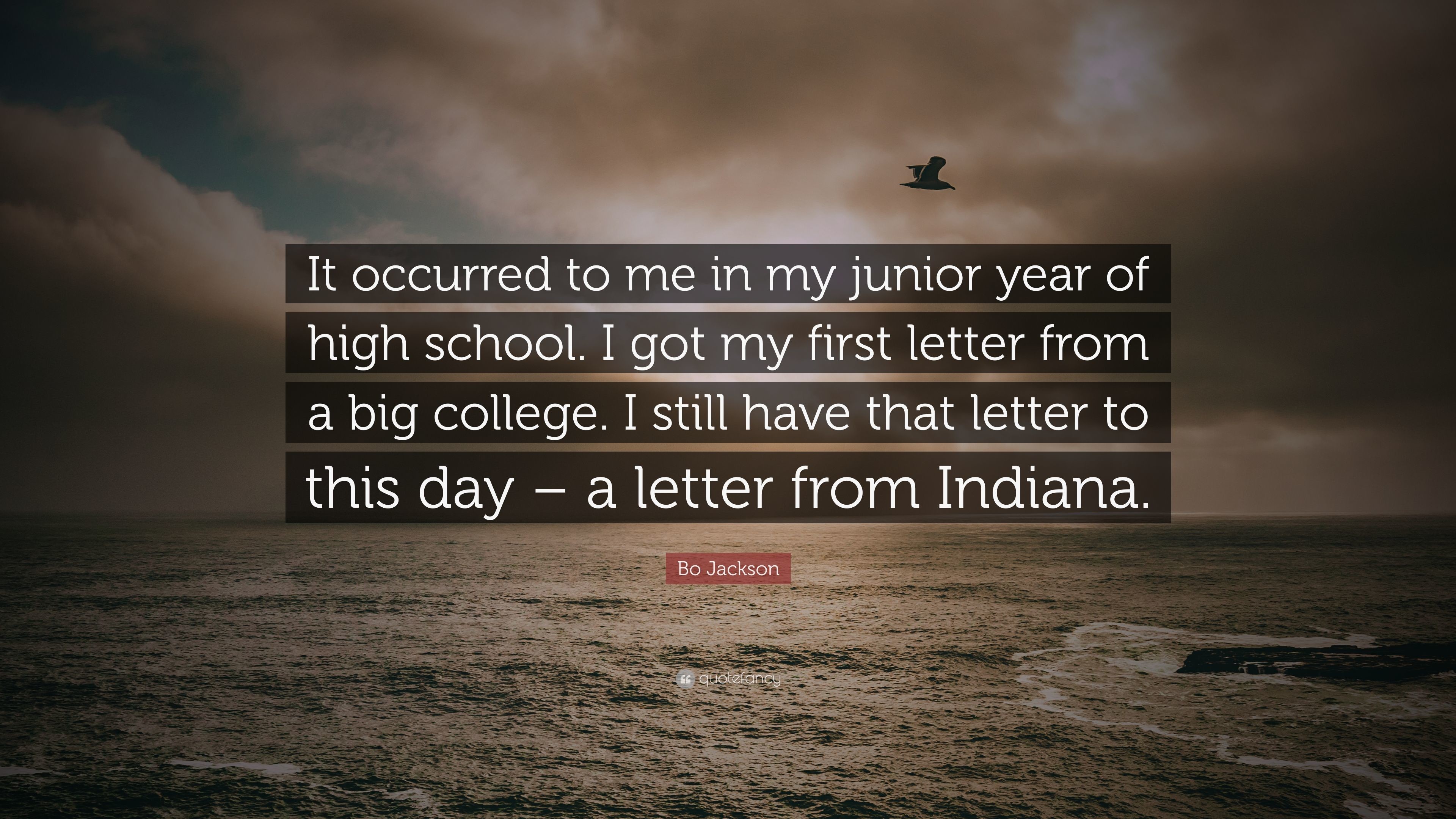 3840x2160 Bo Jackson Quote: “It occurred to me in my junior year of high school