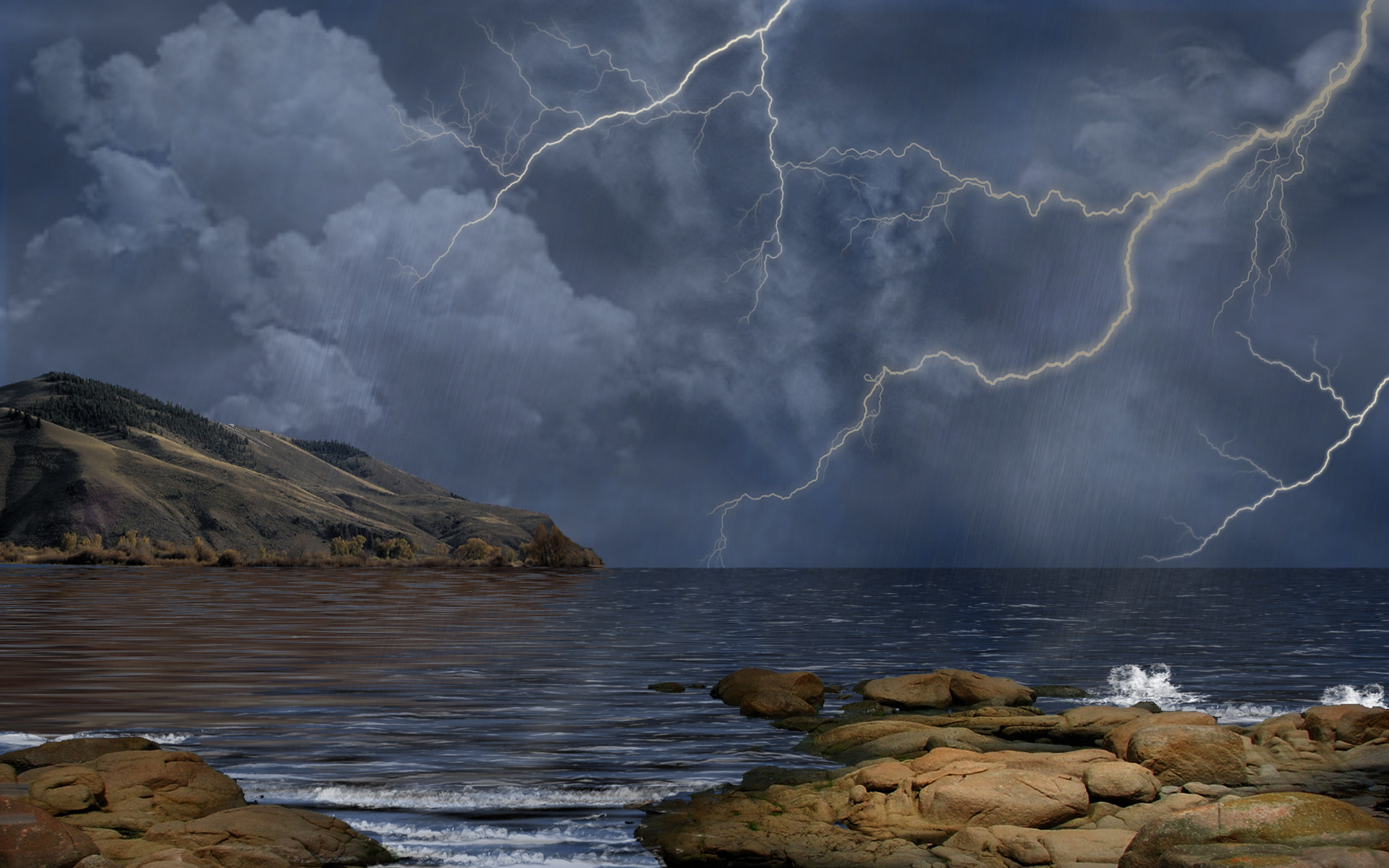 1920x1200 Borg Desktop Lightning Storm | Lightning thunderstorm Landscape Wallpaper  Desktop Background