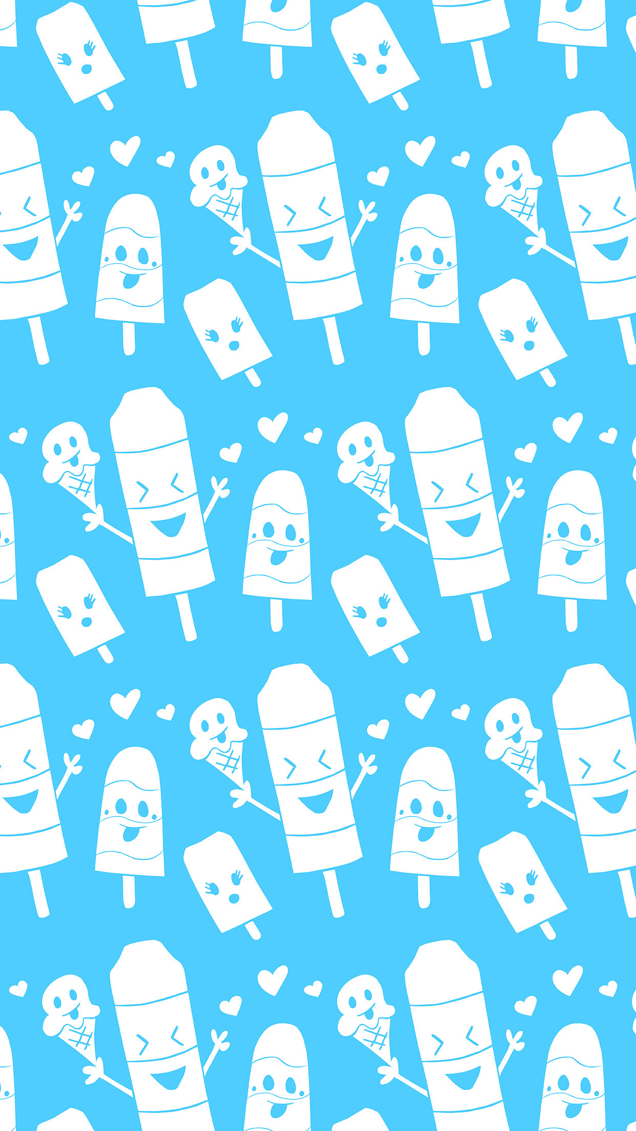1242x2208 Popsicles Blue Wallpaper. iPhone wallpaper with a cute popsicle pattern  from http://