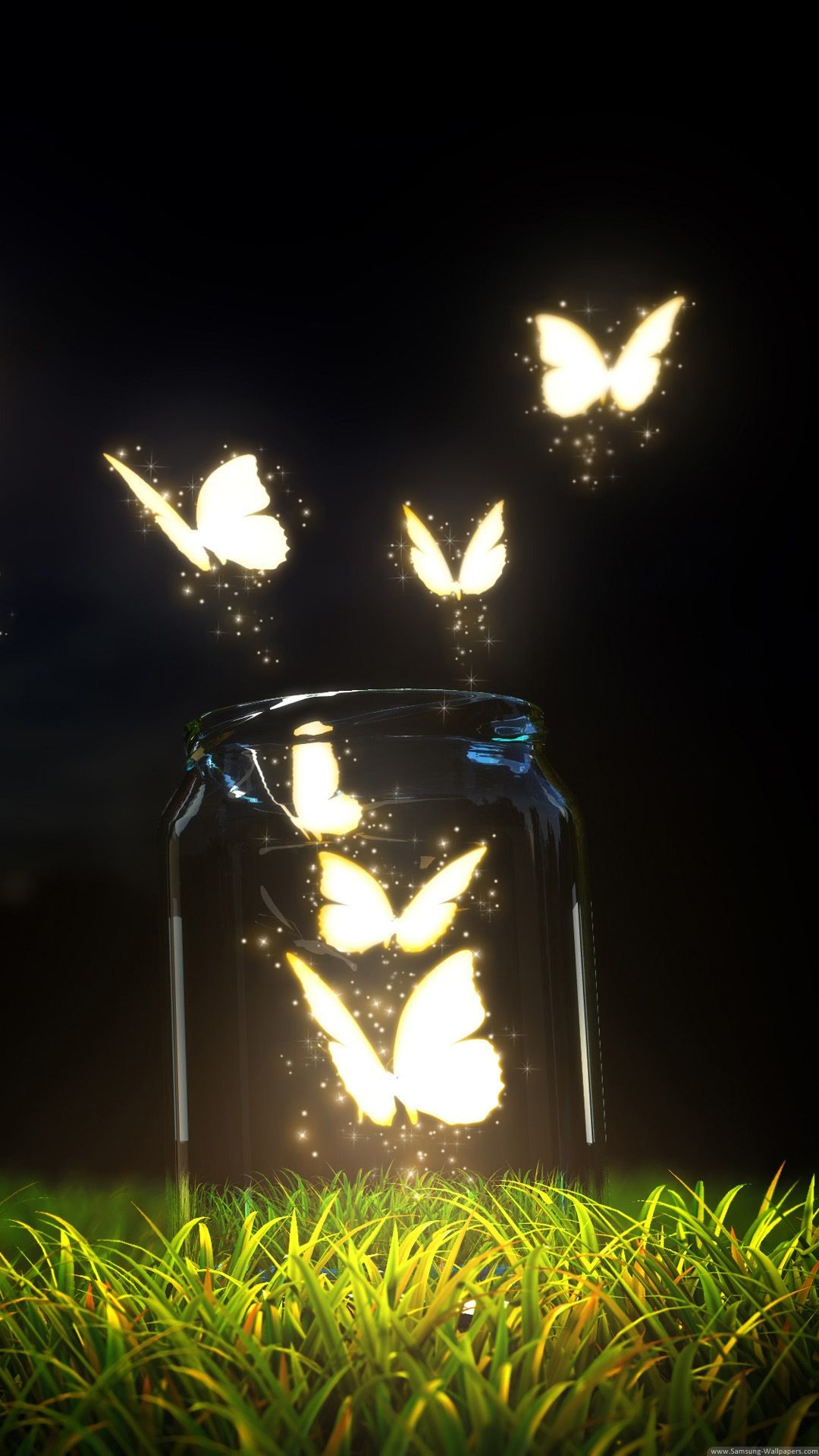 1080x1920 Fantasy Butterfly Jar Android Wallpaper