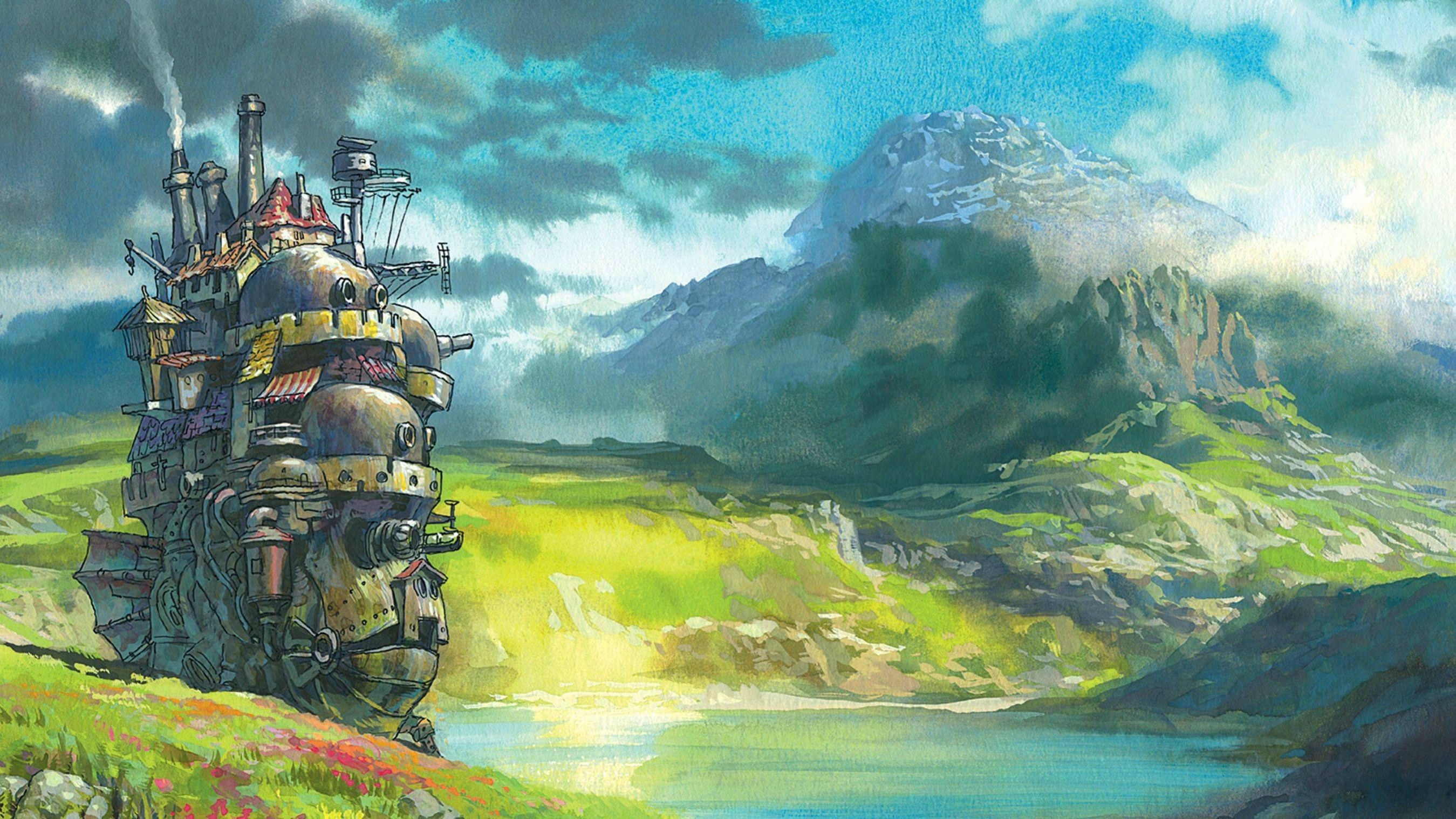 2699x1518 howls moving castle, I still can't believe the backgrounds are watercolor |  Concept Art _ Movie | Pinterest | Howls moving castle, Studio ghibli and ...