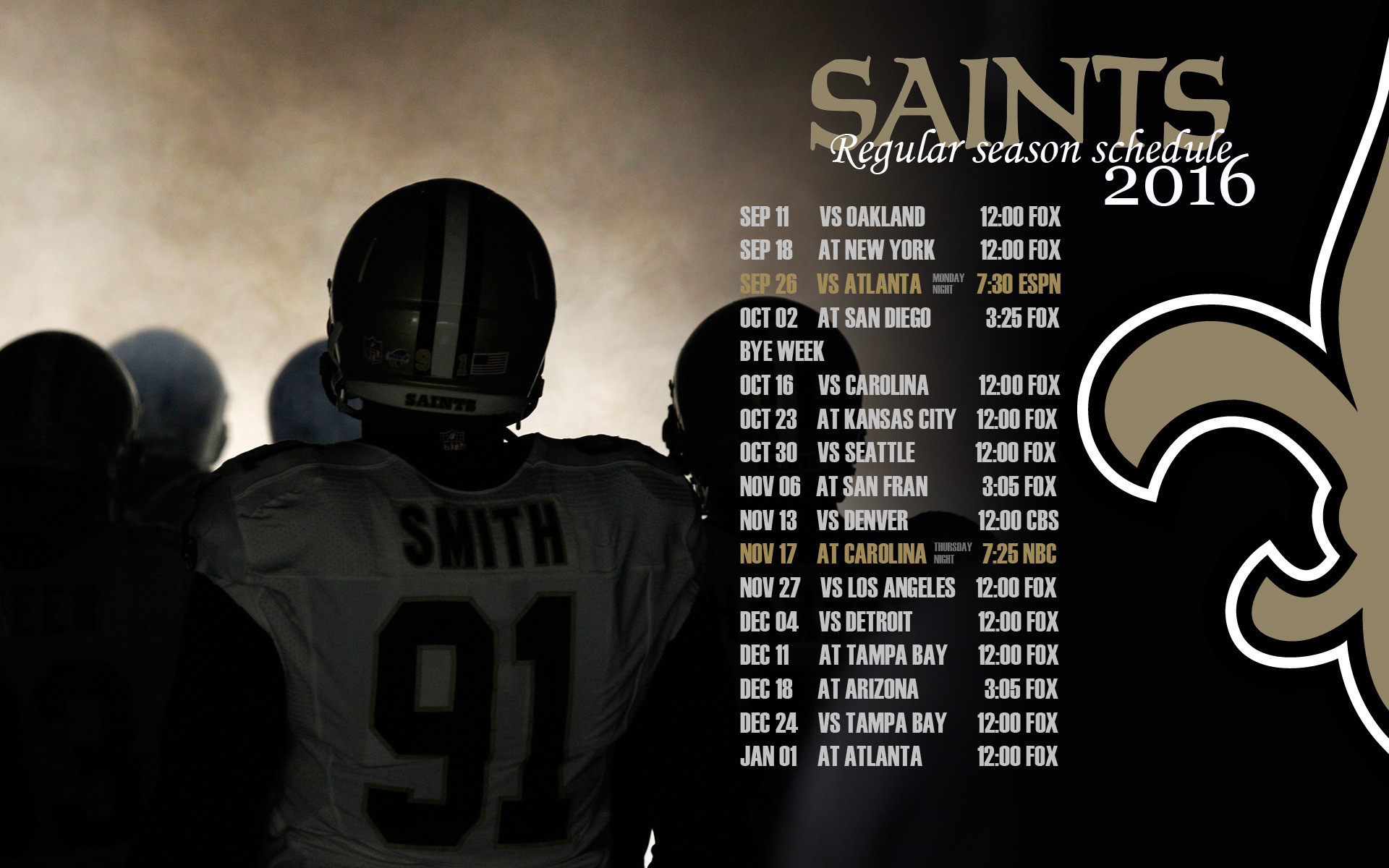 1920x1200 Search Results For “New Orleans Saints Schedule 2016