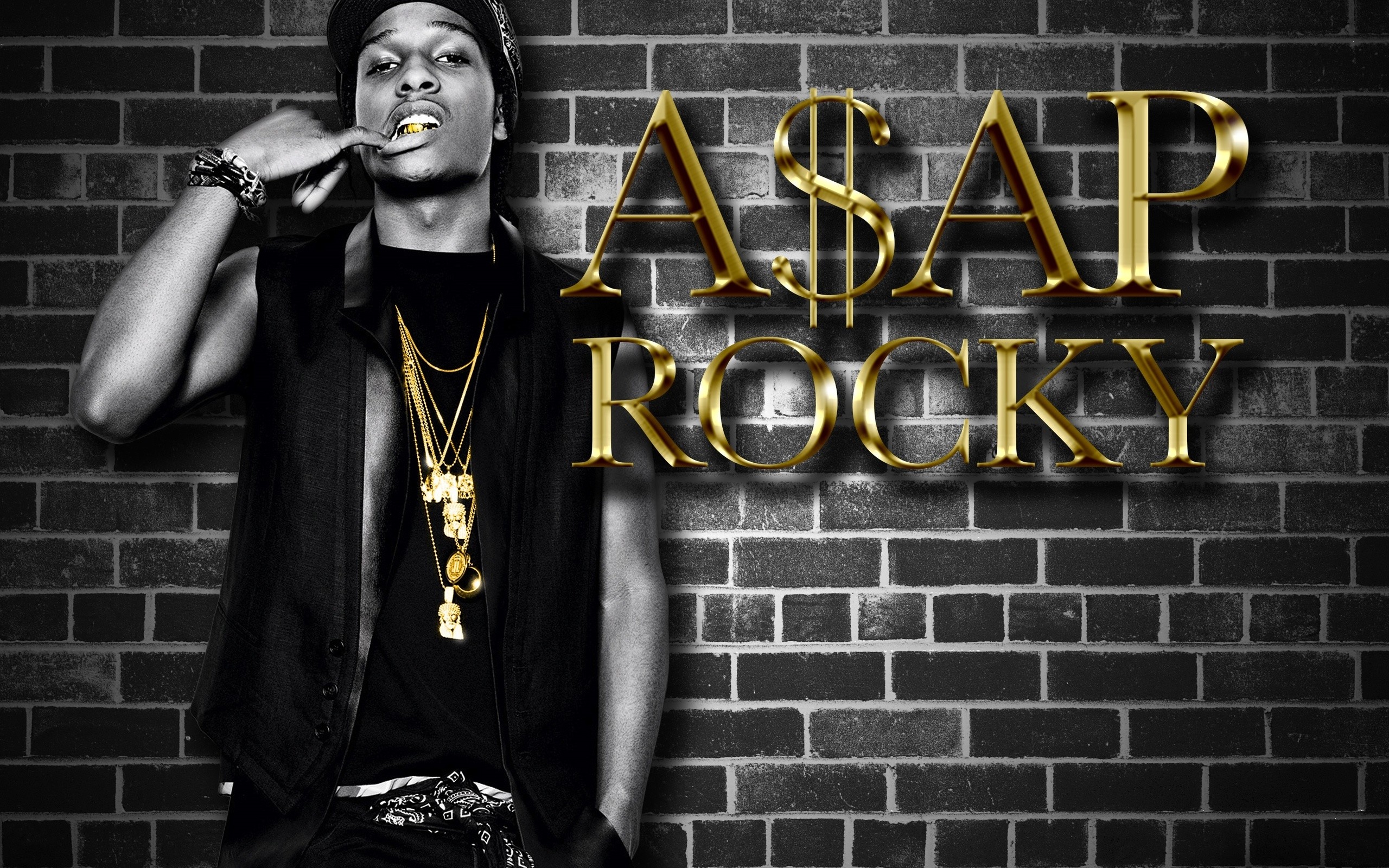 2560x1600 Asap Rocky, Rapper, Singer, Rakim Mayers, Rap, Hip Hop, Gold