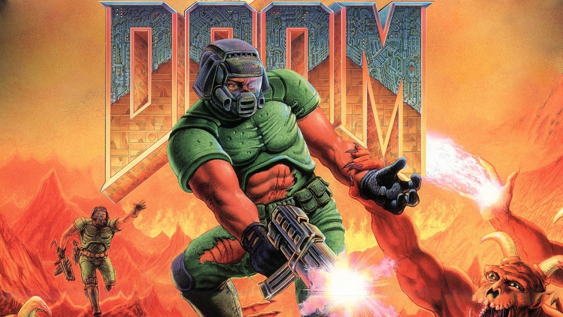 1920x1080 #Doom (game), #video games, #retro games, wallpaper