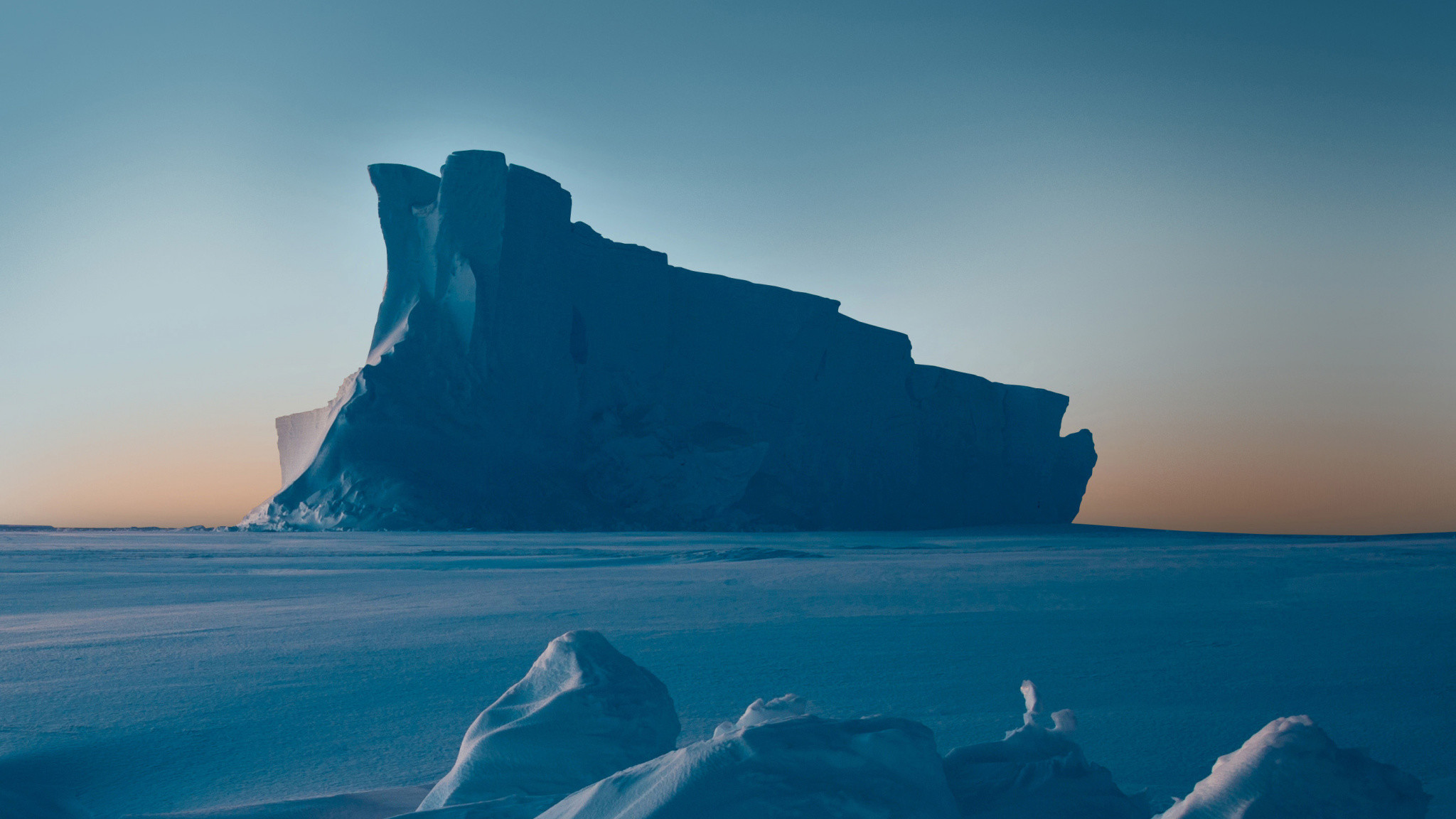 2048x1152  wallpaper Iceberg, glacier, google pixel, stock