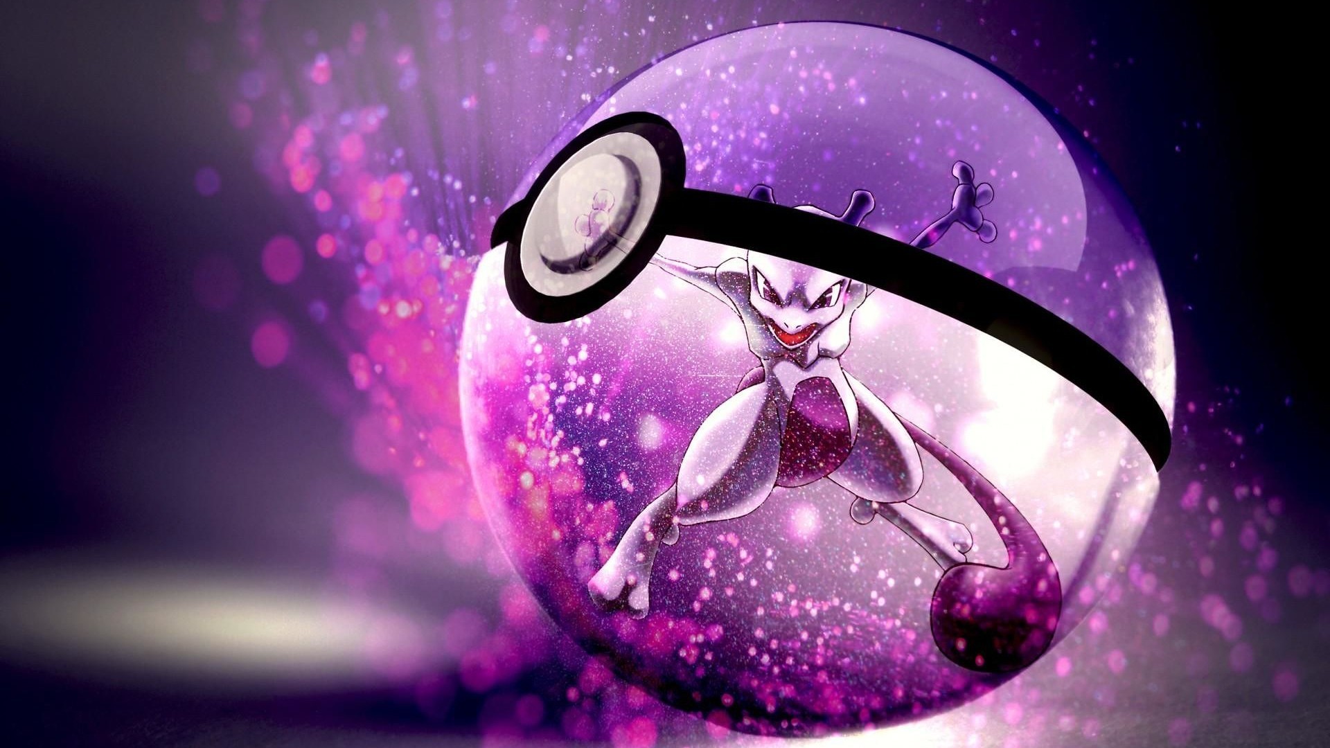 1920x1080 Mewtwo in a Pokeball