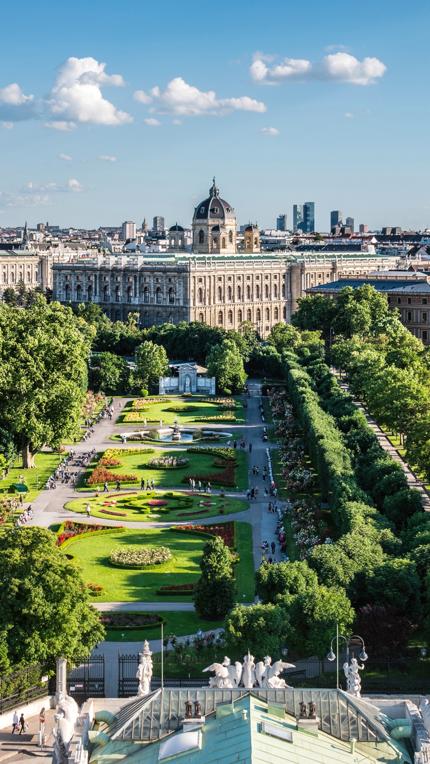 1440x2560  Wallpaper vienna, austria, capital, travel, view from above