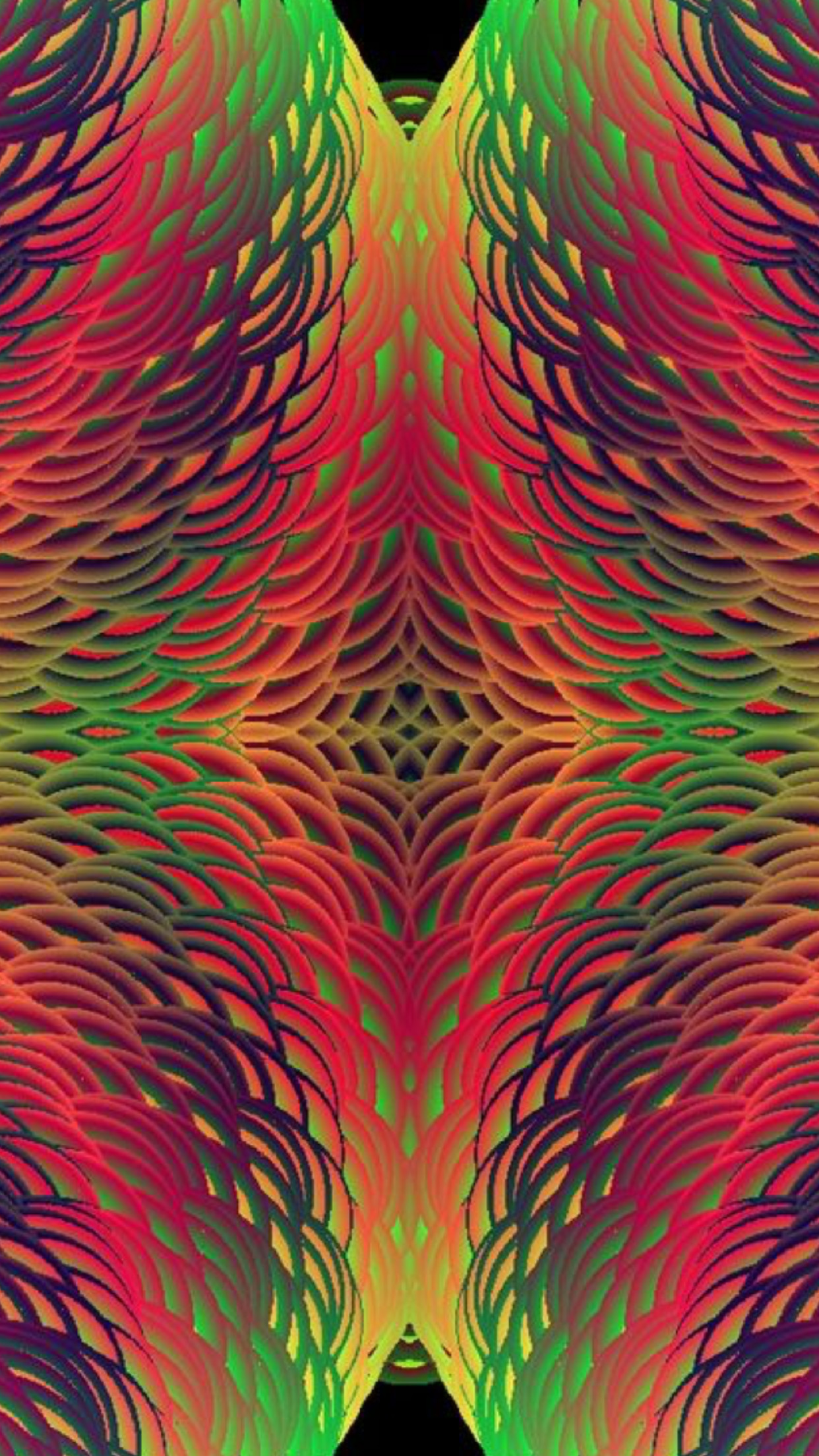 1242x2208 Acid Trip Art, Colorful Wallpaper, Paper Beads, Fractal Art, Psychedelic,  Abstract